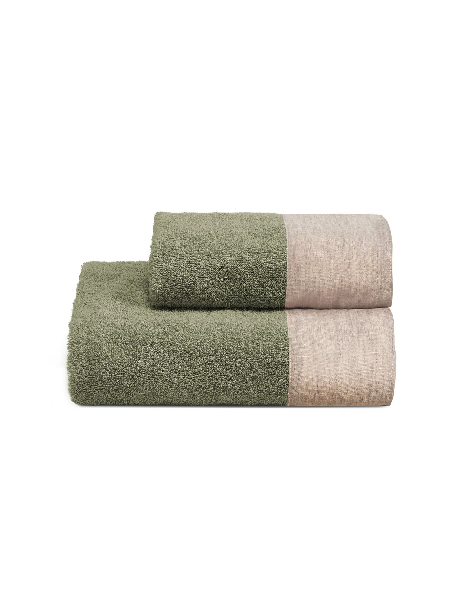 WASHED Set spugna viso + ospite, Verde