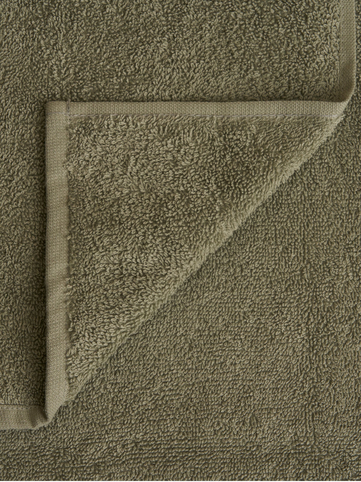 WASHED Set spugna viso + ospite, Verde