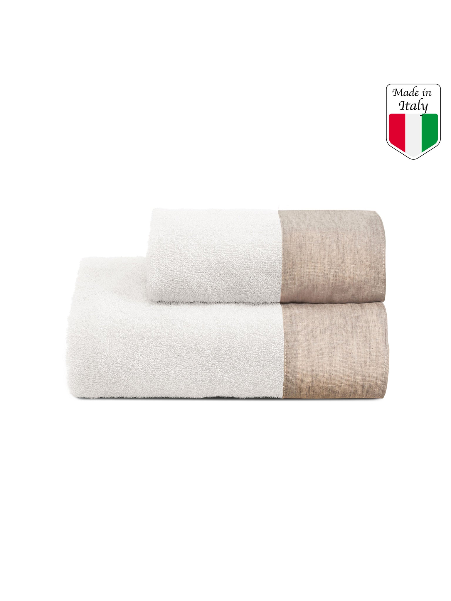 WASHED Set spugna viso + ospite, Bianco
