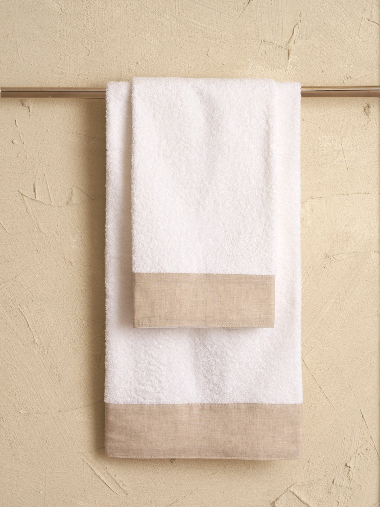 WASHED Set spugna viso + ospite, Bianco