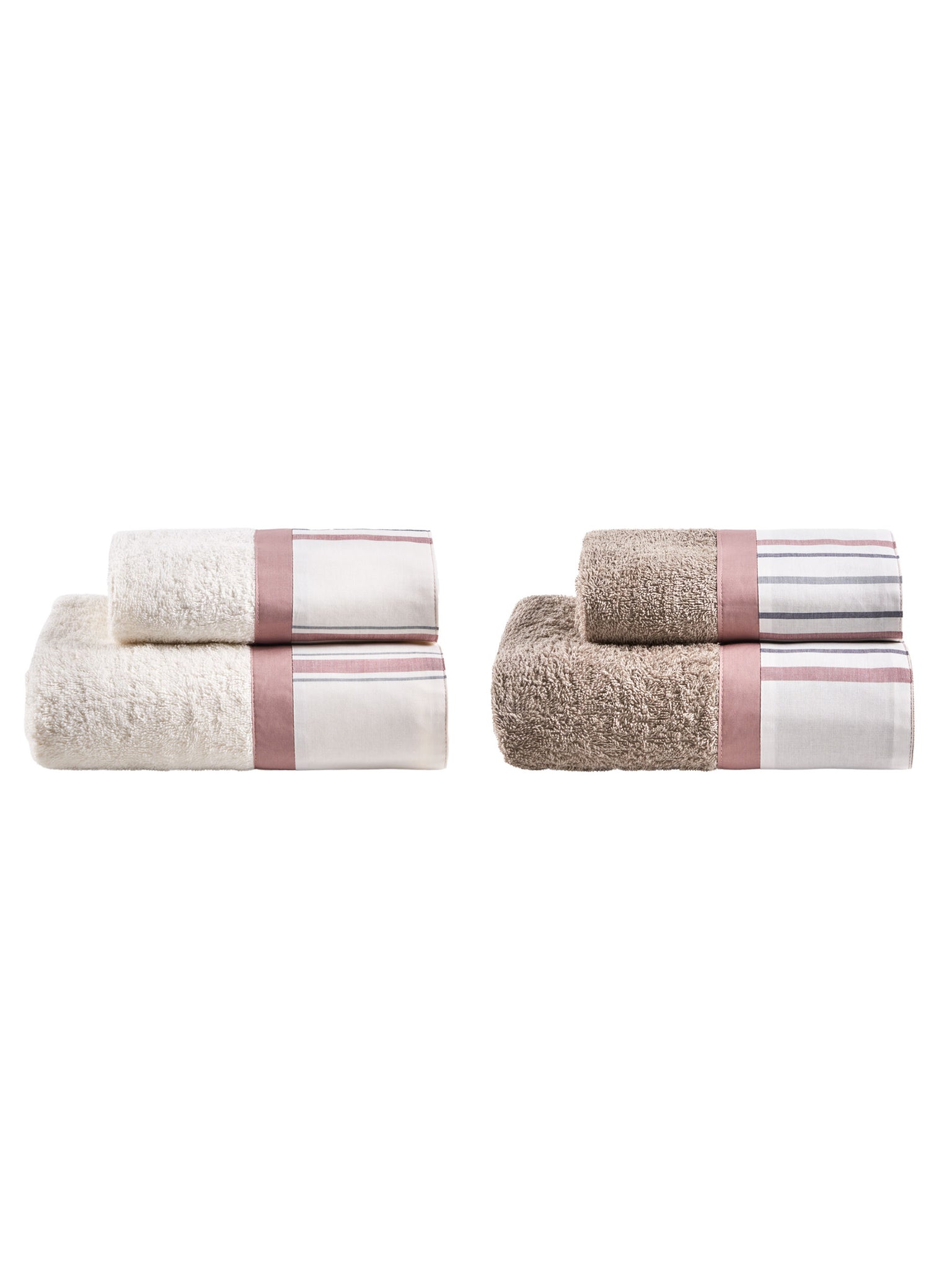 BRETONE Set 4 pezzi viso + ospite, Damar/Coccio
