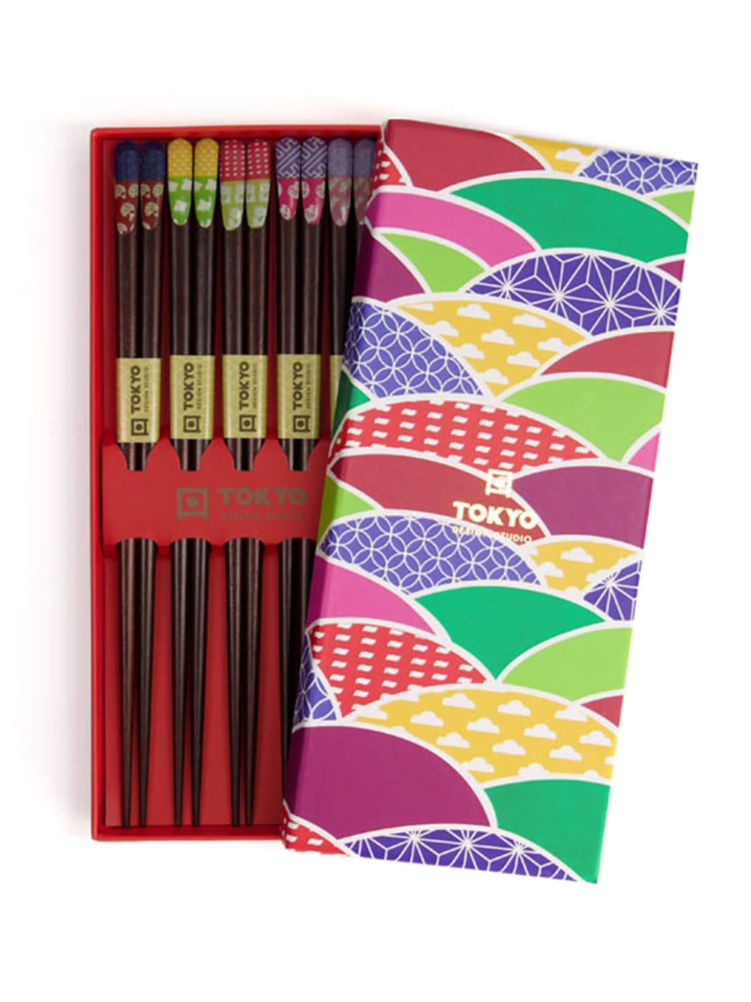 Chopstick Giftset/5 Wooden Multi Color