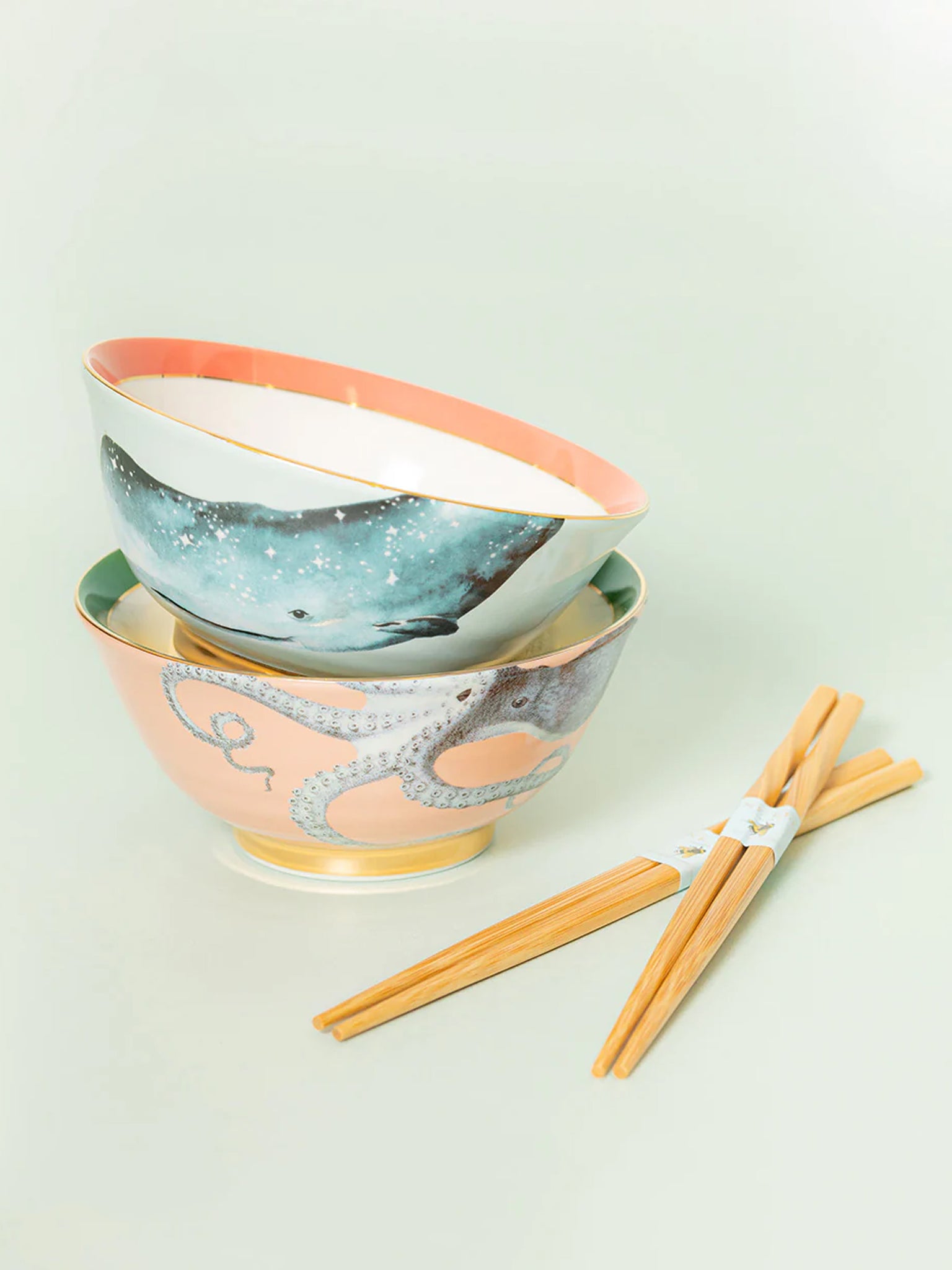 Ciotola per ramen con bacchette (set da 2)