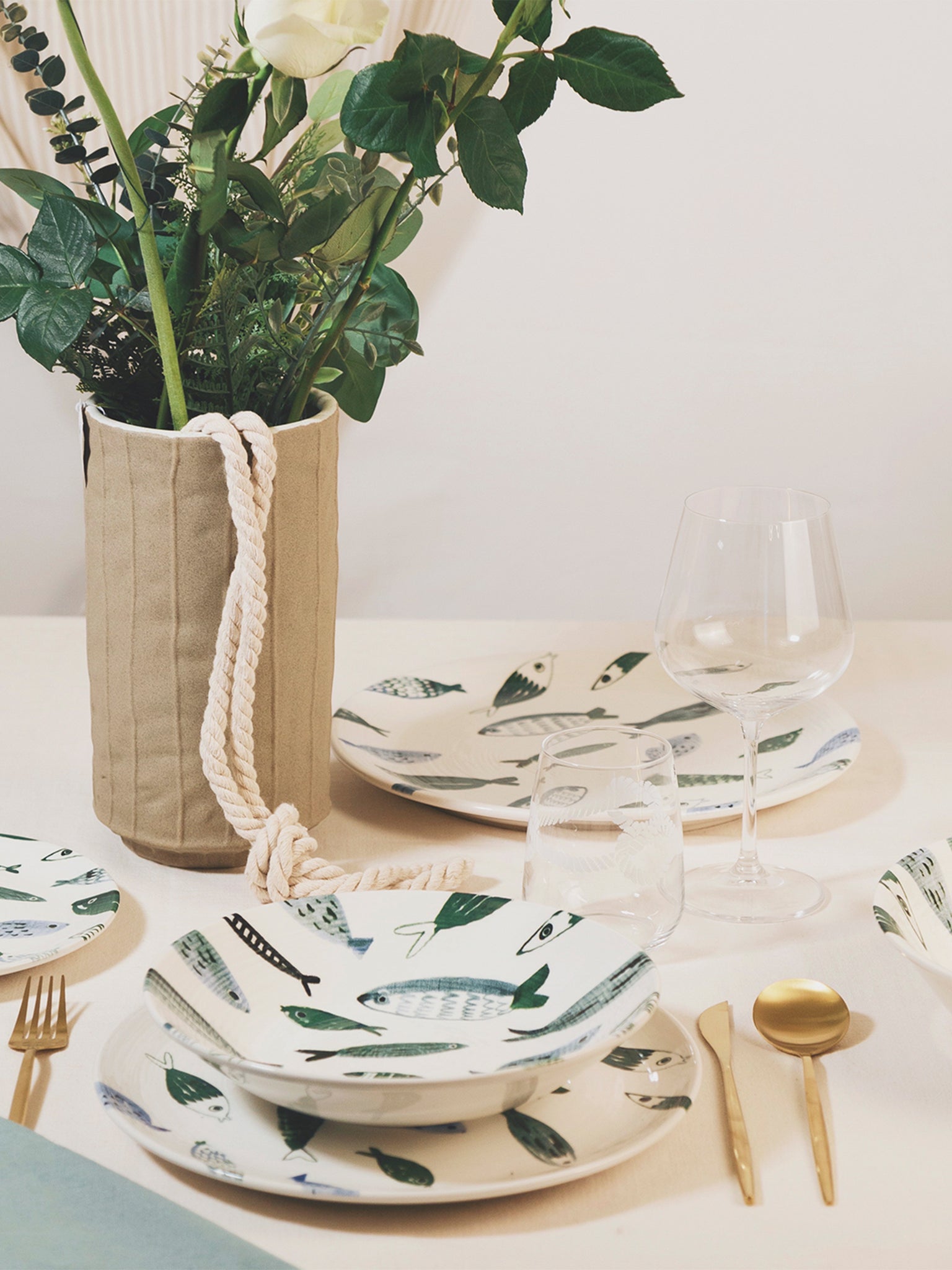 Set 6 piatti frutta ceramica sottosmalto Camogli 89364