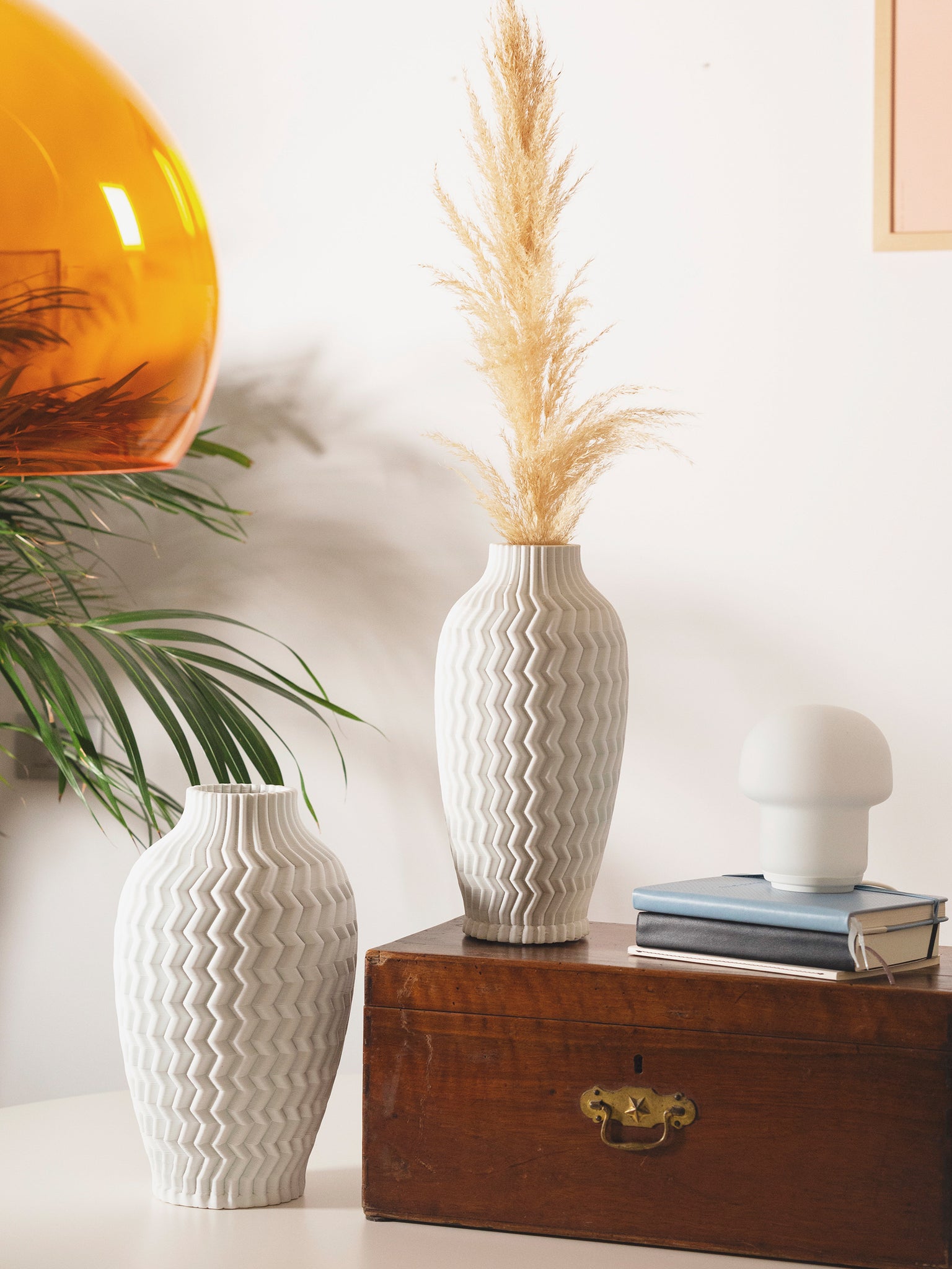 Vaso 3D Sand bianco 88619 18x18x33
