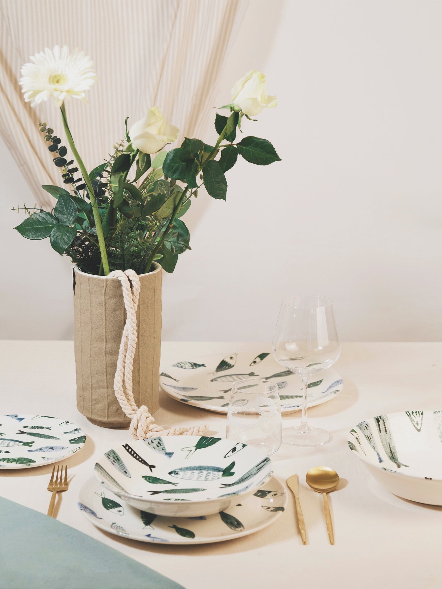Set 6 piatti frutta ceramica sottosmalto Camogli 89364