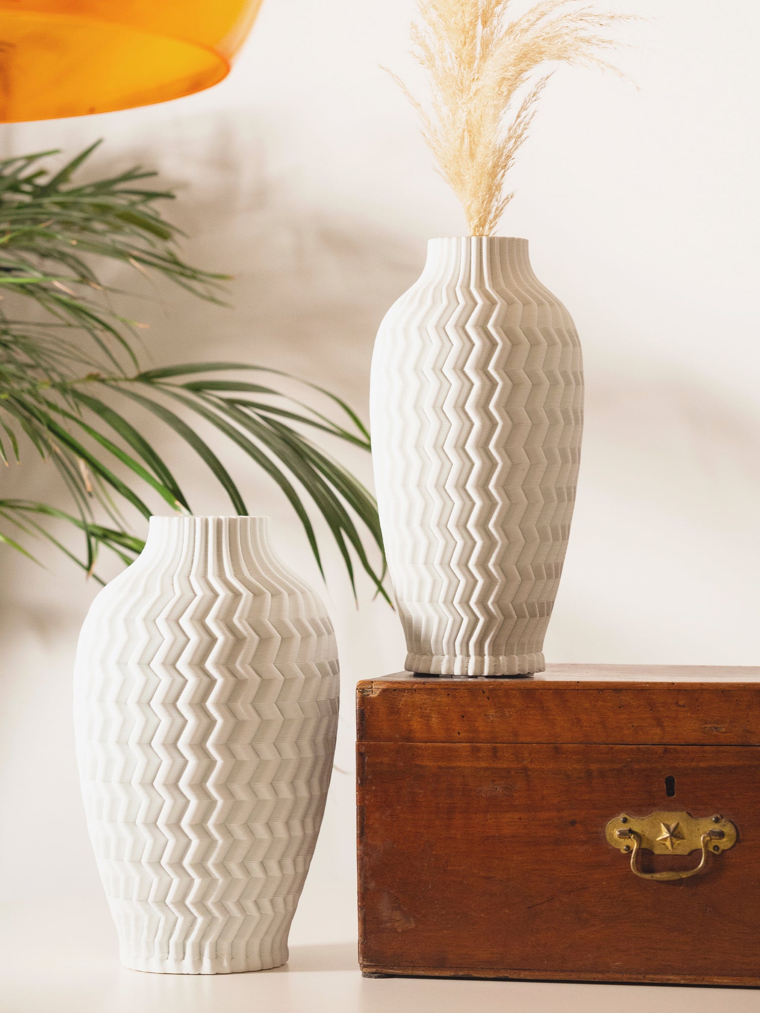 Vaso  3D Sand bianco 88602 20x20x35