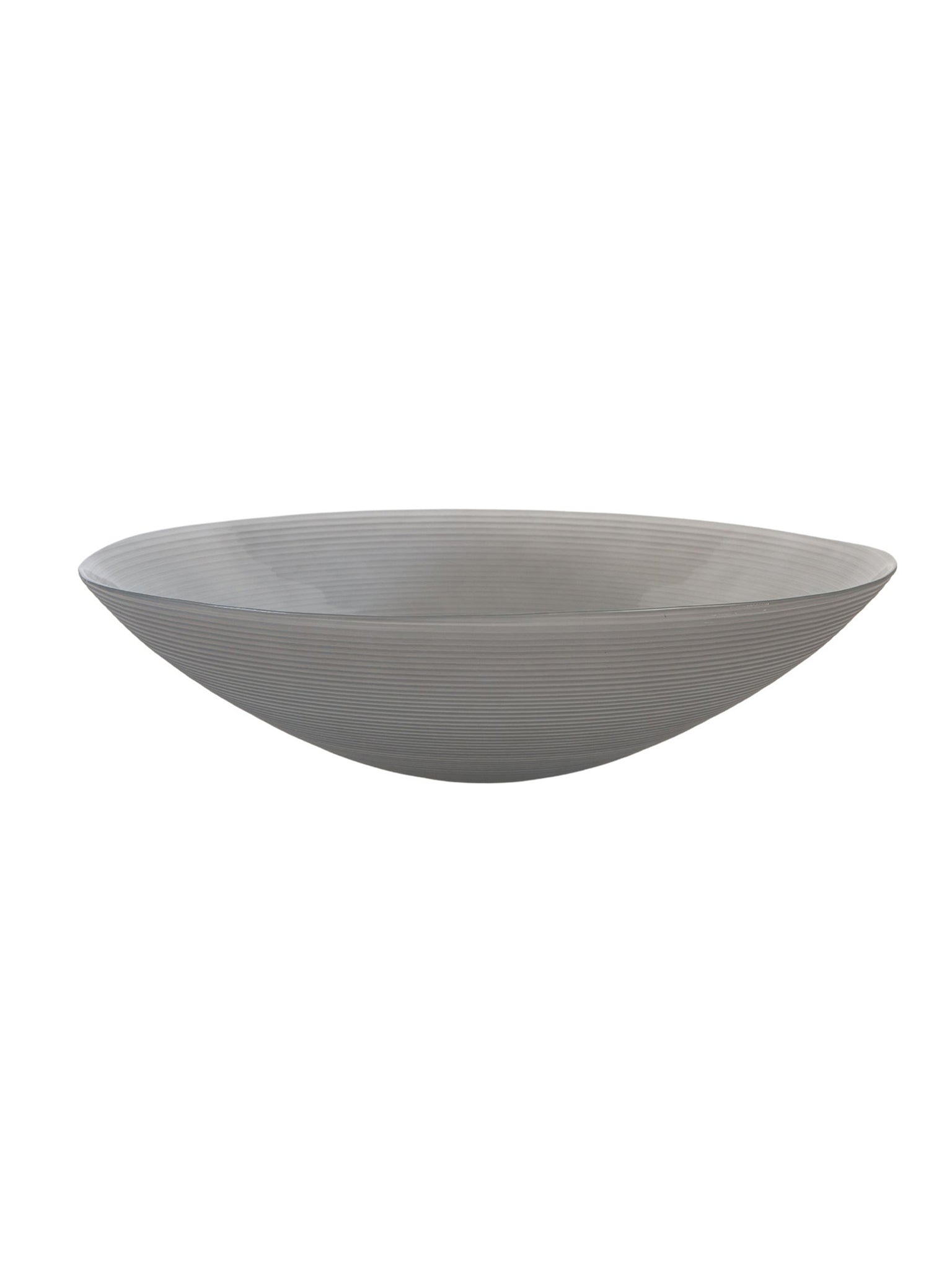 Centro tavola in vetro riciclato Baloon grigio satinato - cm 40x10