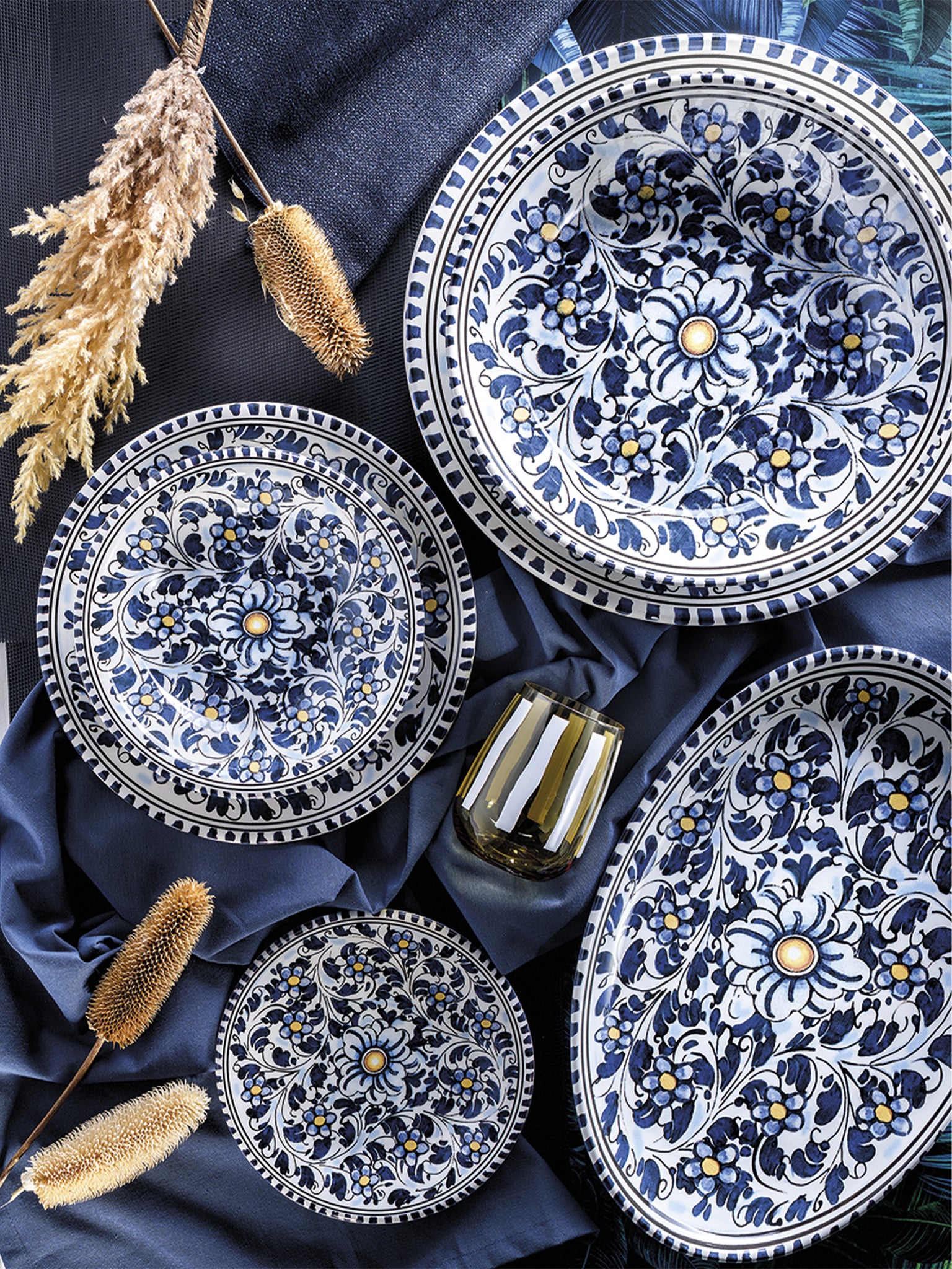 Servizio piatti ceramica sottosmalto 18 pezzi Nizza 85557