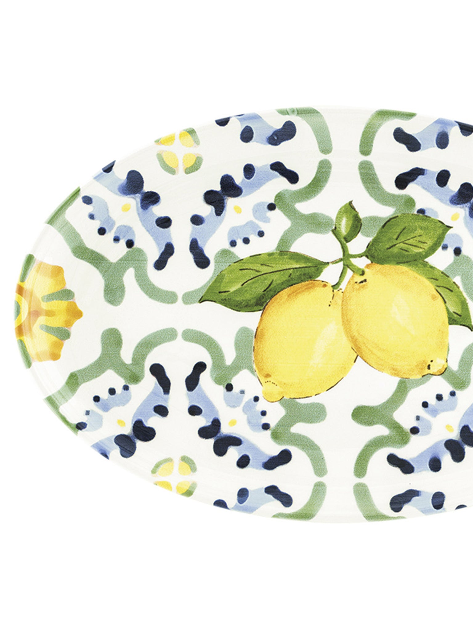 Piatto portata ovale ceramica sottosmalto cm 40x25 Amalfi 83058