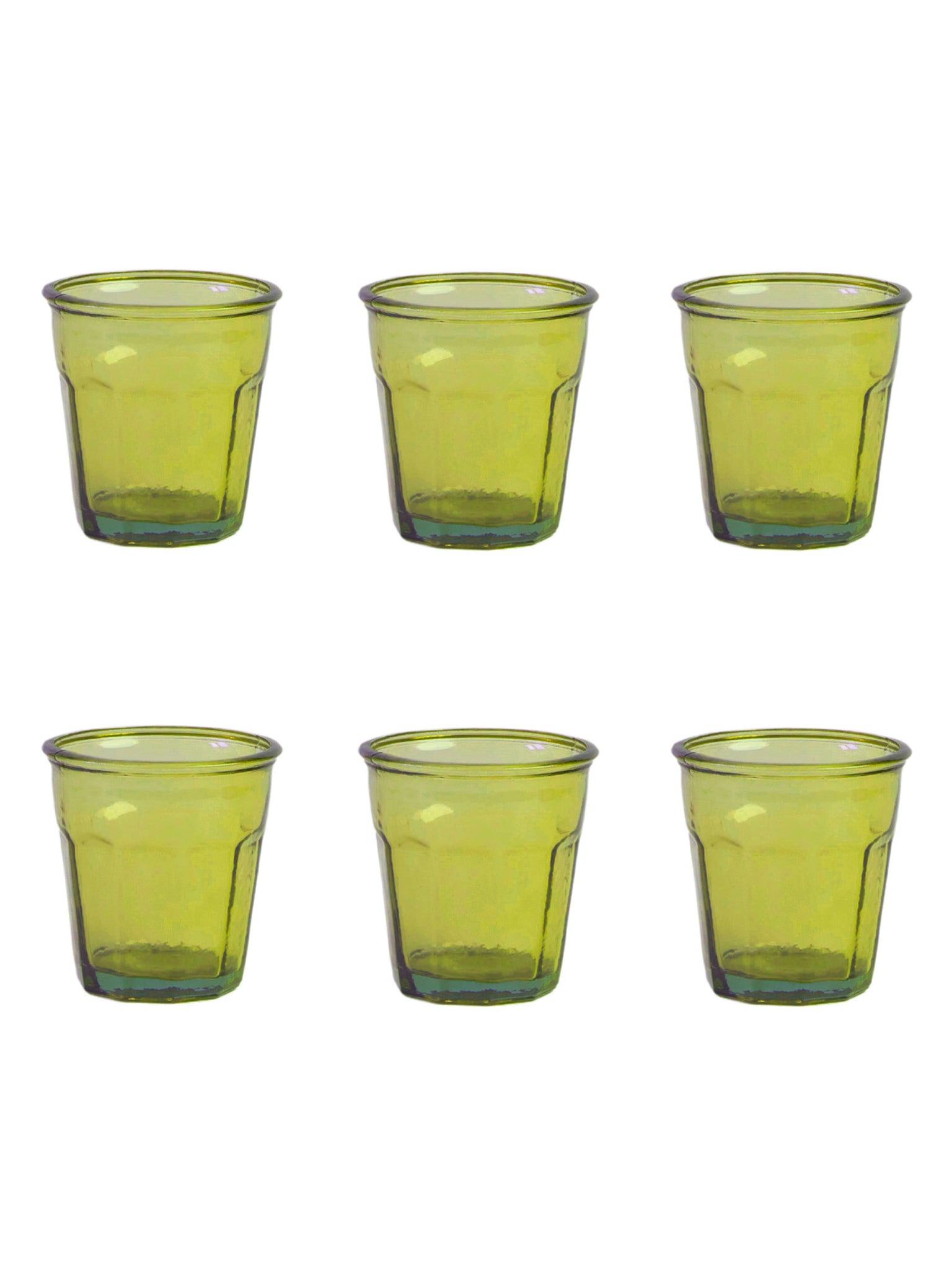 Set Da 6 Bicchieri Acqua Vetro Riciclato Lab 2.0 - Verde Mela