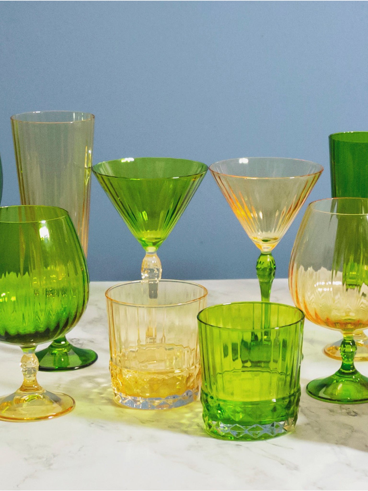 Calice Long Drink 400cl. Jazz Set 2 Pezzi - Giallo/Verde