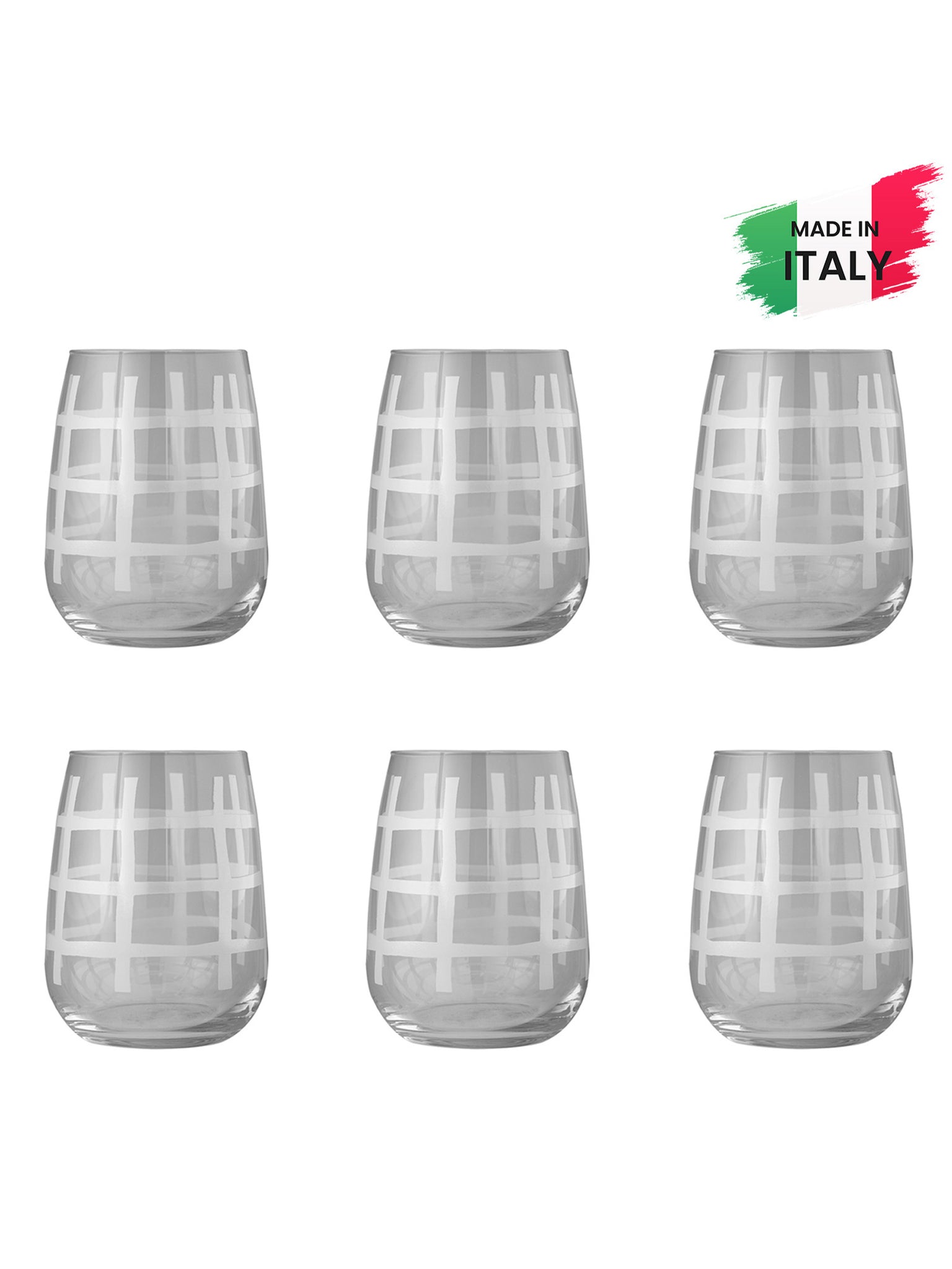 Bicchiere Acqua Muschio bianco 85526 set 6 pezzi