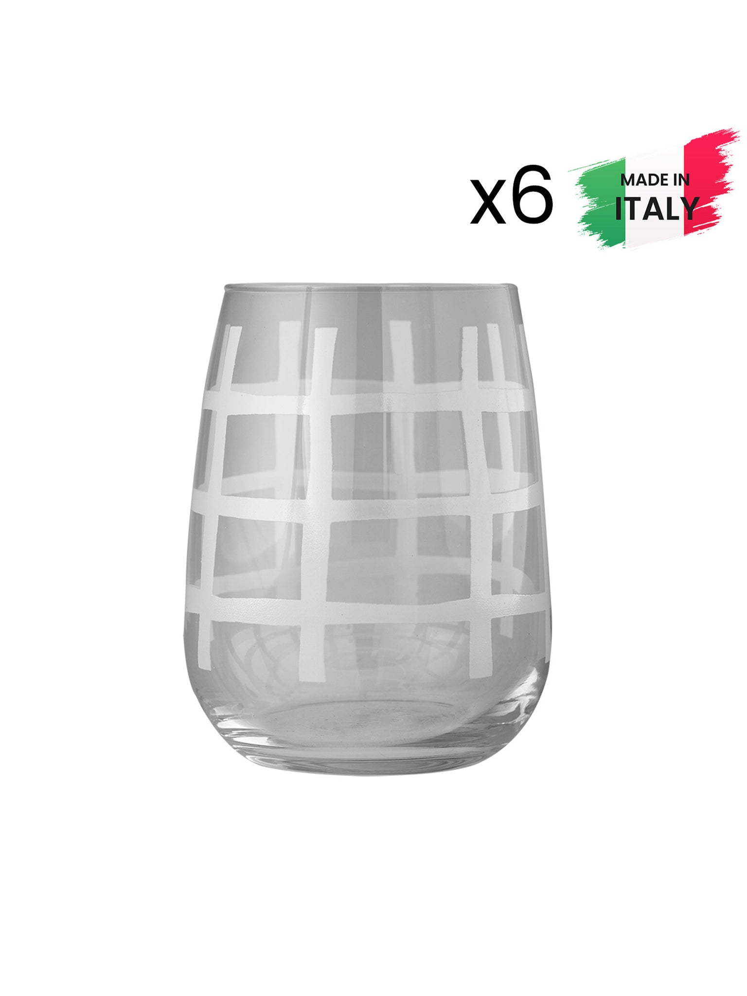 Bicchiere Acqua Muschio bianco 85526 set 6 pezzi