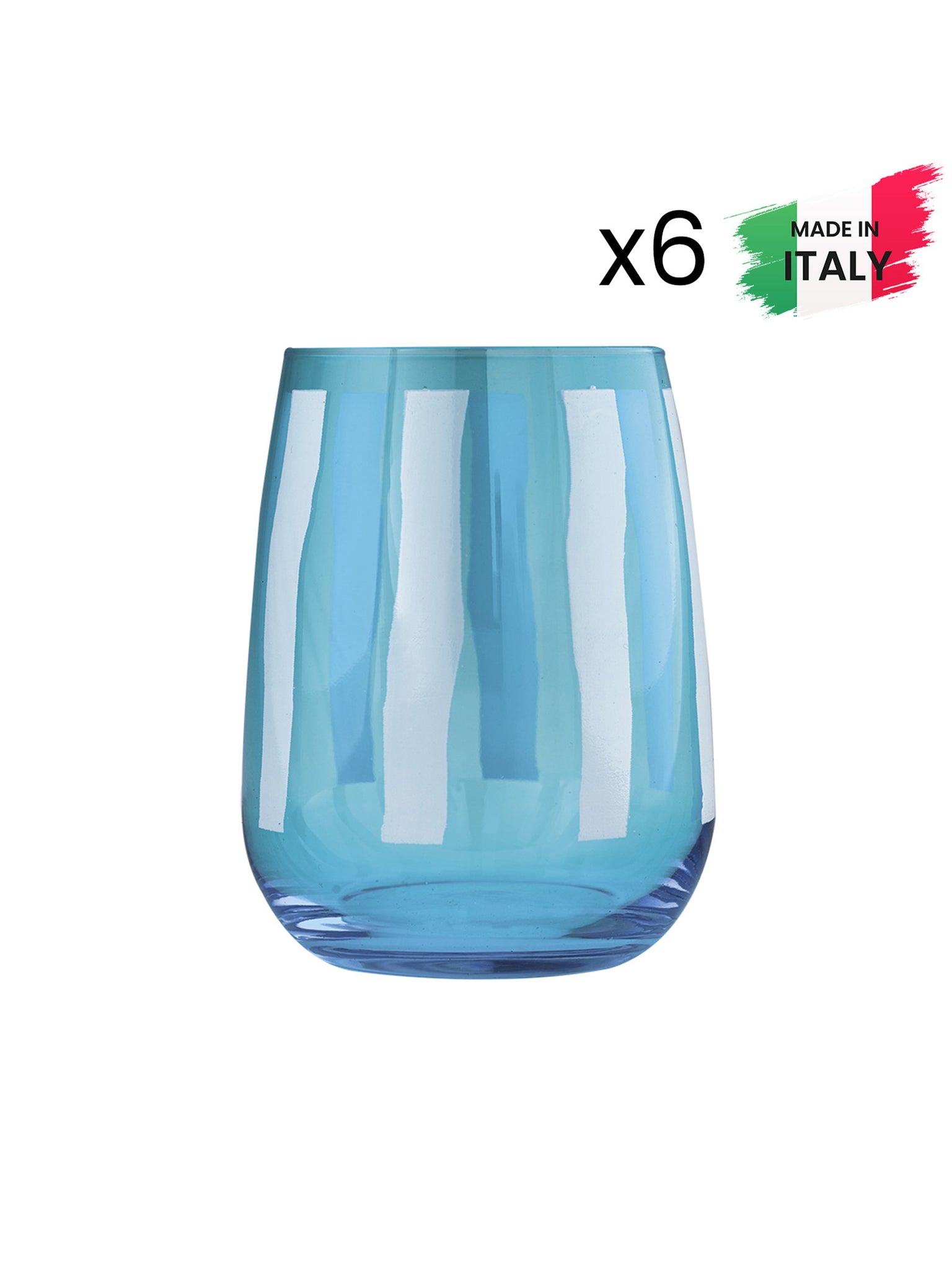 Bicchiere Acqua Set 6 Pezzi - Fior Di Loto Azzurro