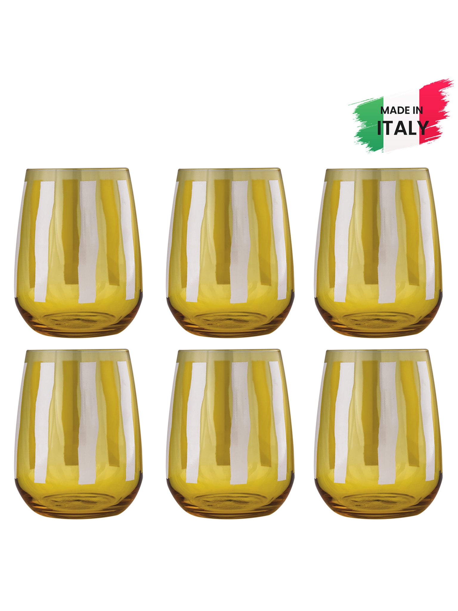 Bicchiere Acqua Set 6 Pezzi - Fior Di Loto Giallo