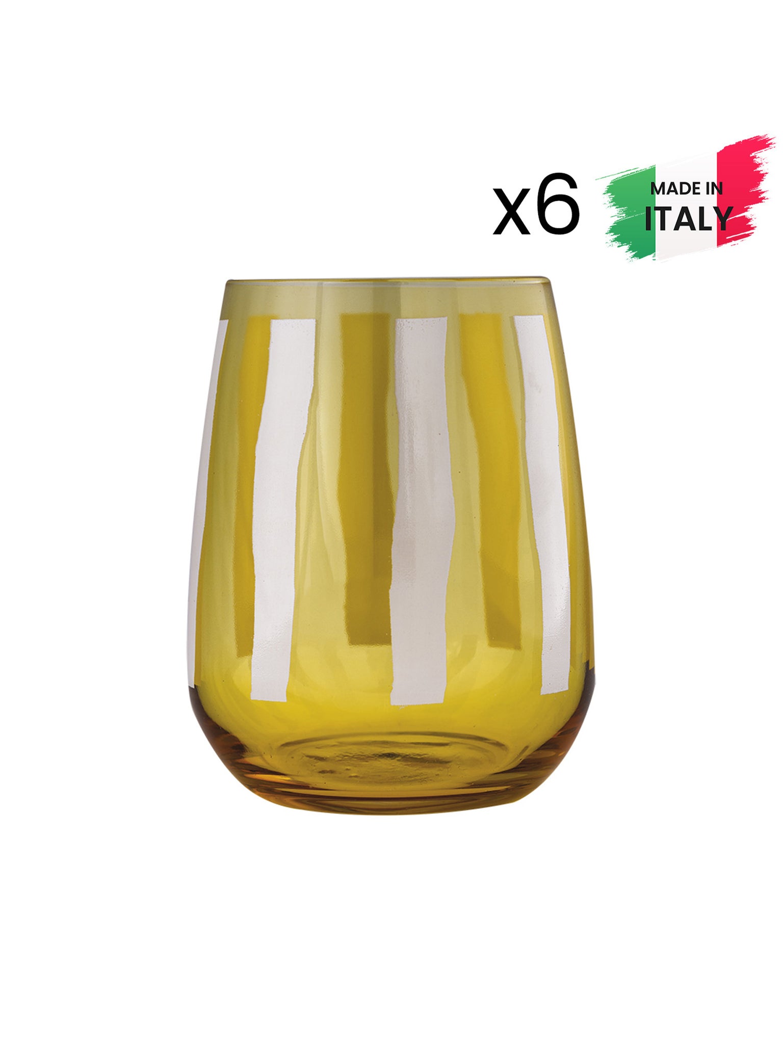 Bicchiere Acqua Set 6 Pezzi - Fior Di Loto Giallo