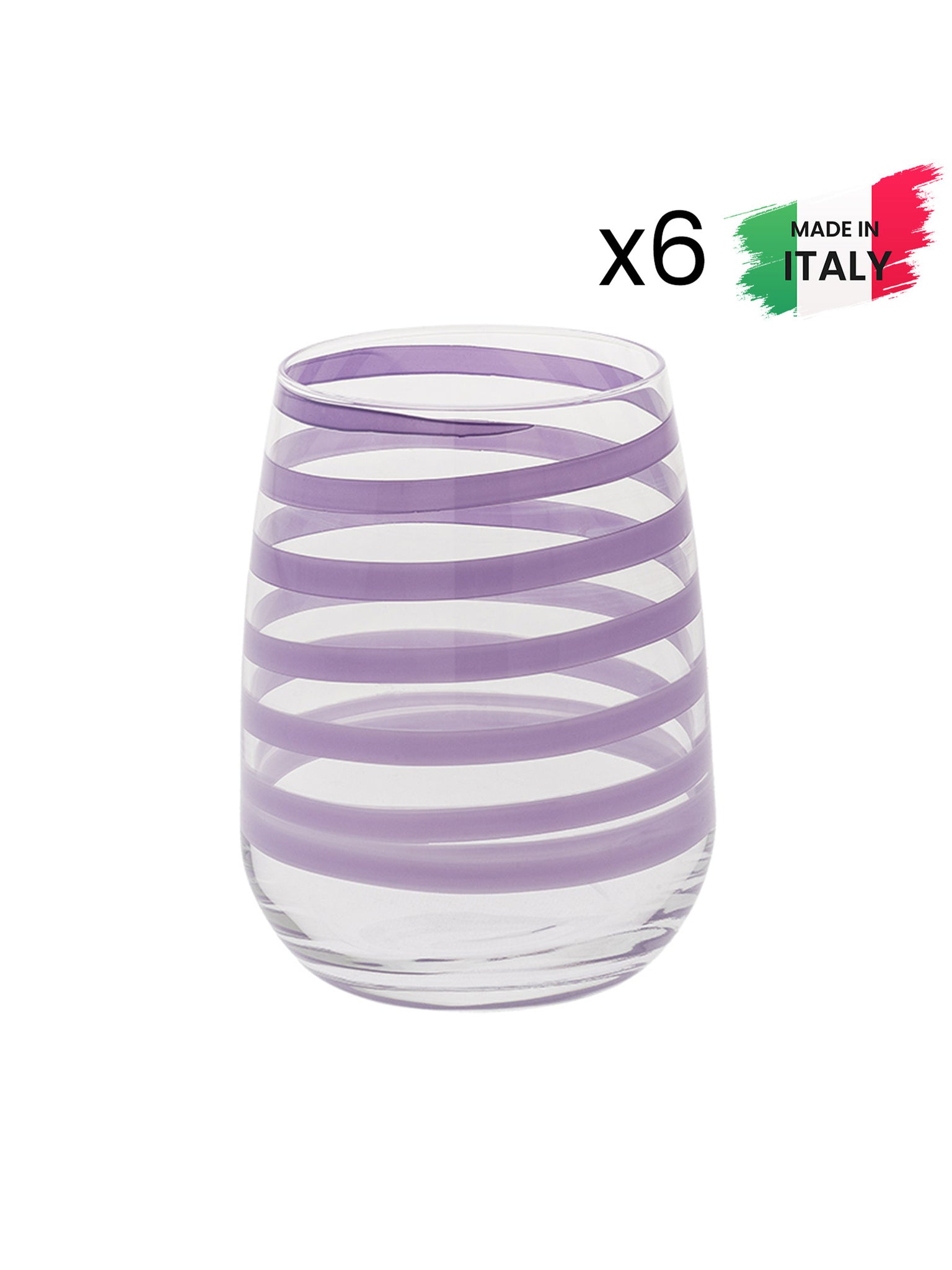 Bicchiere Acqua Malva lavanda 12425 set 6 pezzi