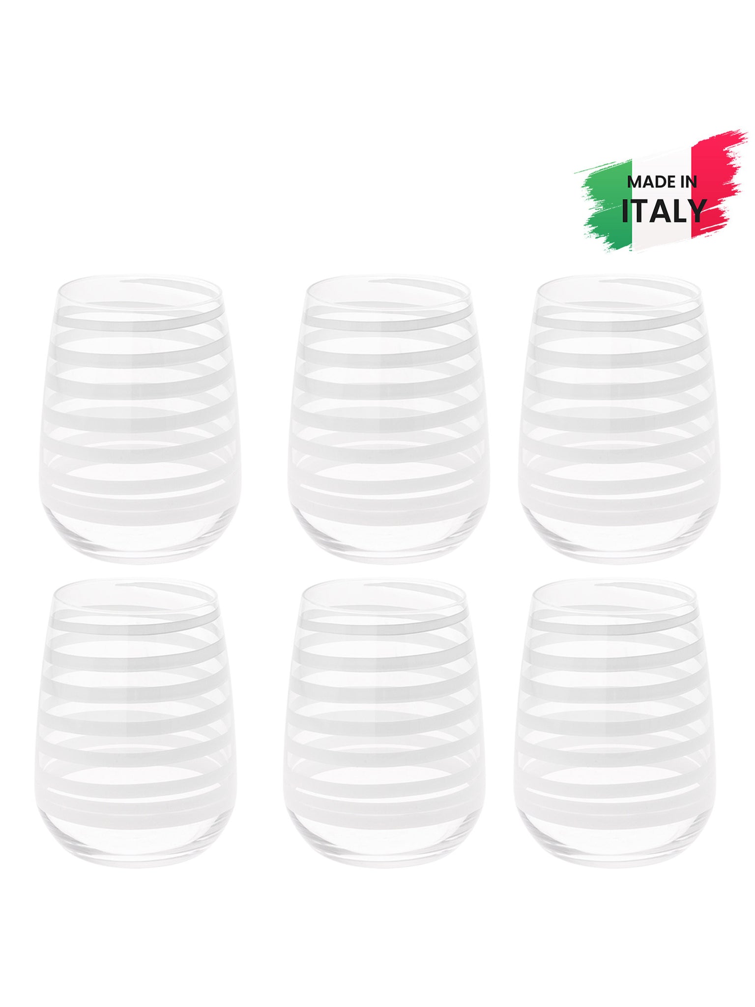 Bicchiere Acqua Malva bianco 12371 set 6 pezzi