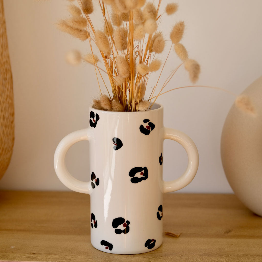 Vaso in ceramica Mediterranea - Leopardo