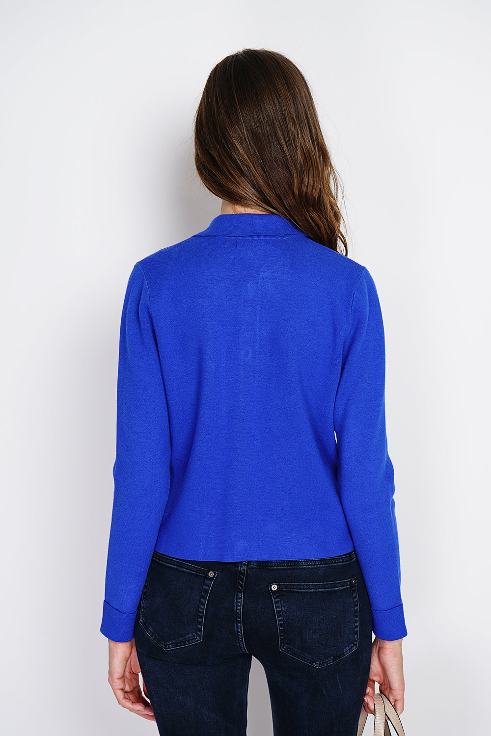 Elegante gilet abbottonato, tasche con patta e maniche lunghe Reale