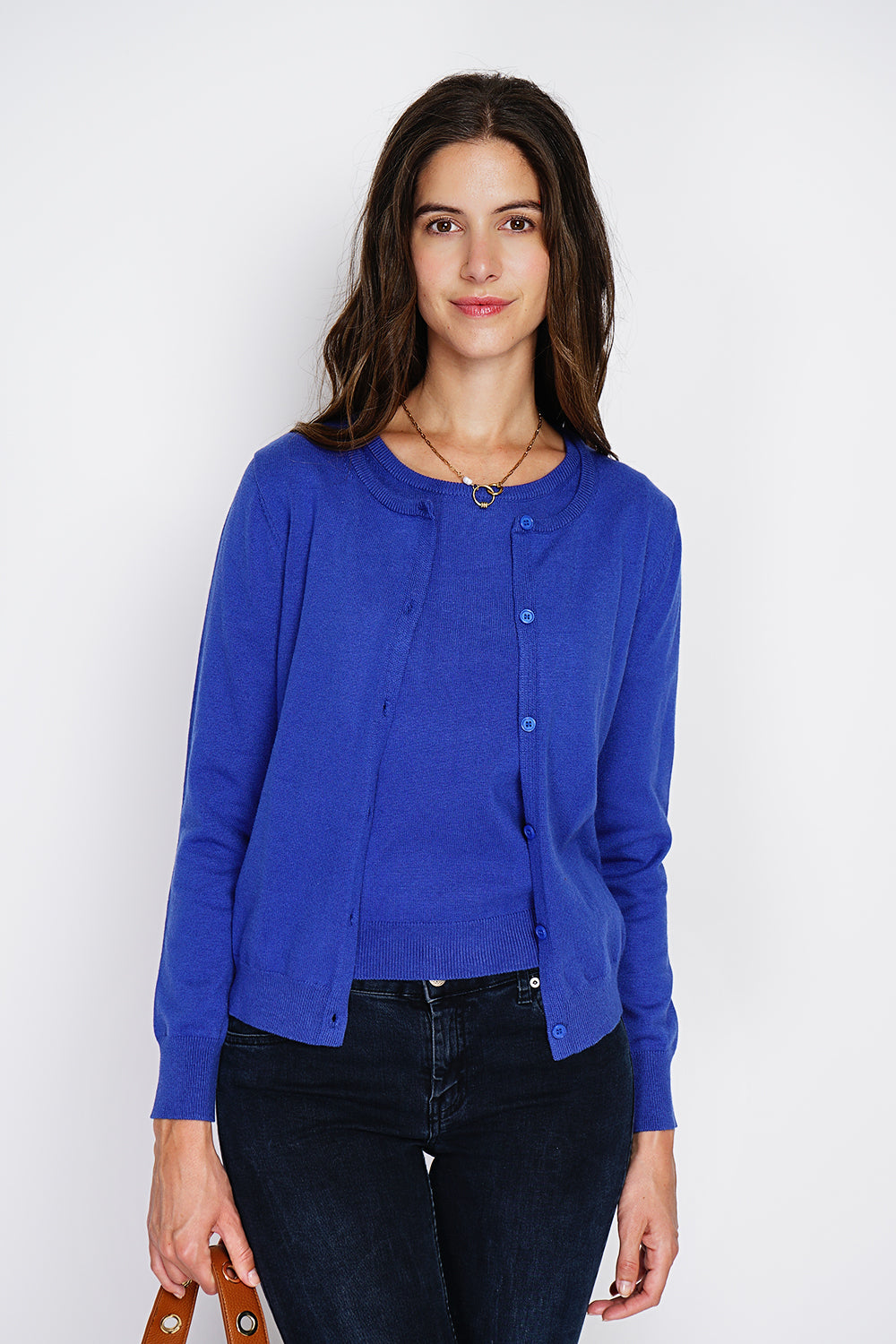 classico con scollo rotondo in maglia a 2 strati e maniche lunghe Reale