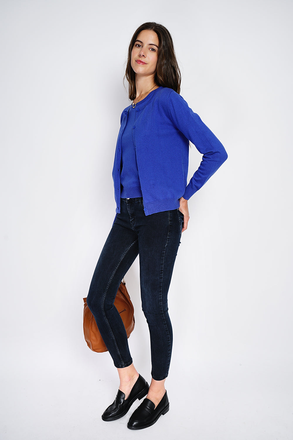 classico con scollo rotondo in maglia a 2 strati e maniche lunghe Reale