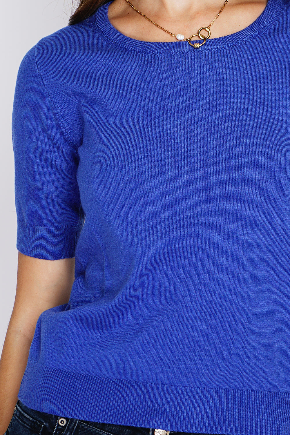classico con scollo rotondo in maglia a 2 strati e maniche lunghe Reale