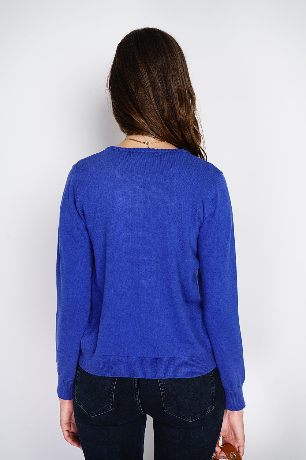 classico con scollo rotondo in maglia a 2 strati e maniche lunghe Reale