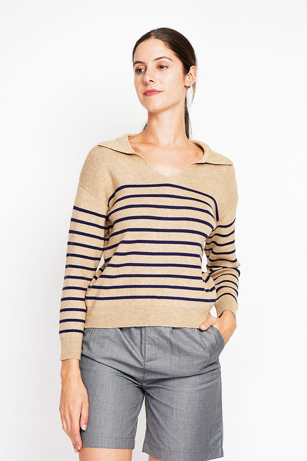 Maglione a collo alto da marinaio Taglio oversize con maniche lunghe Torrone