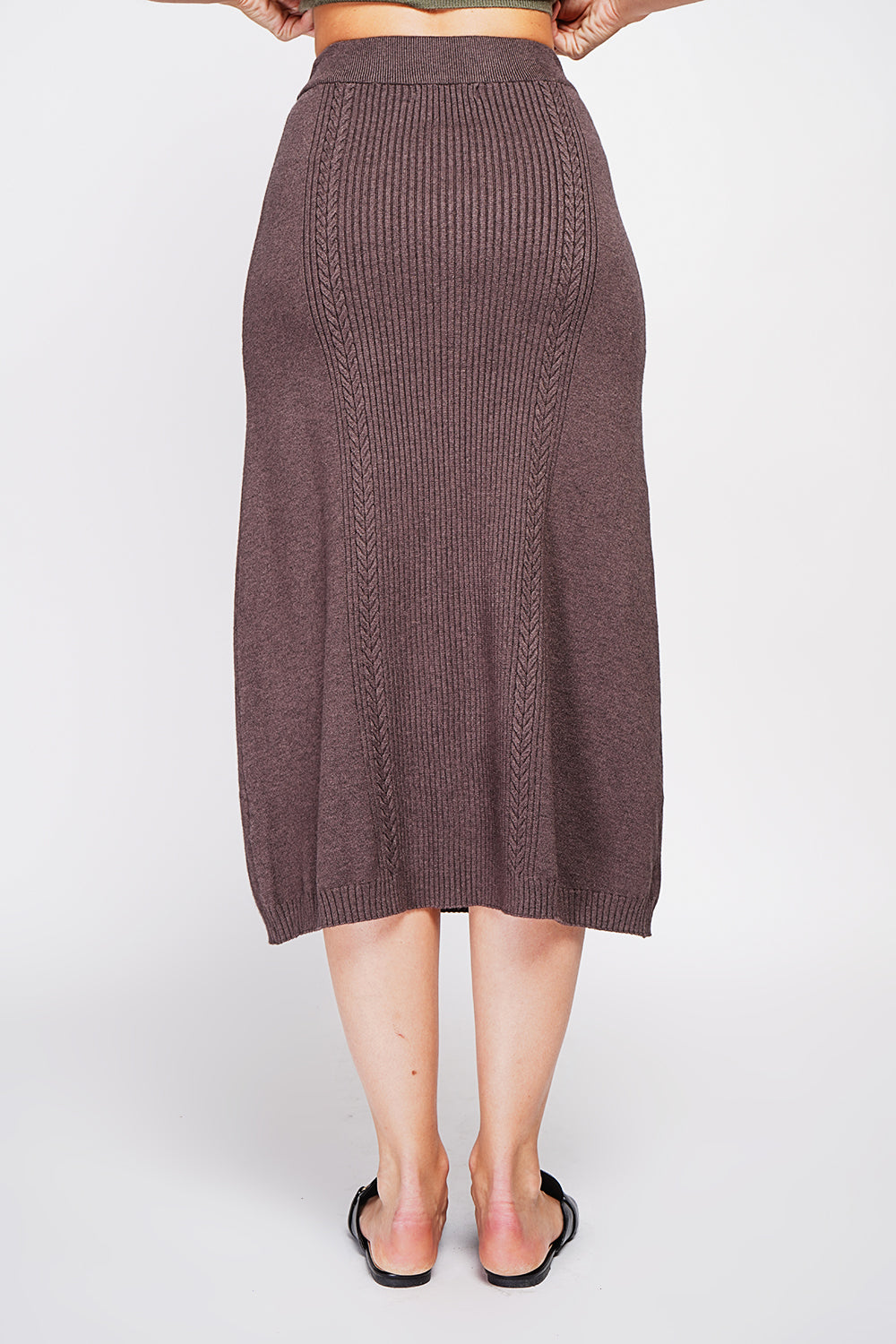 Gonna lunga attorcigliata Caffè