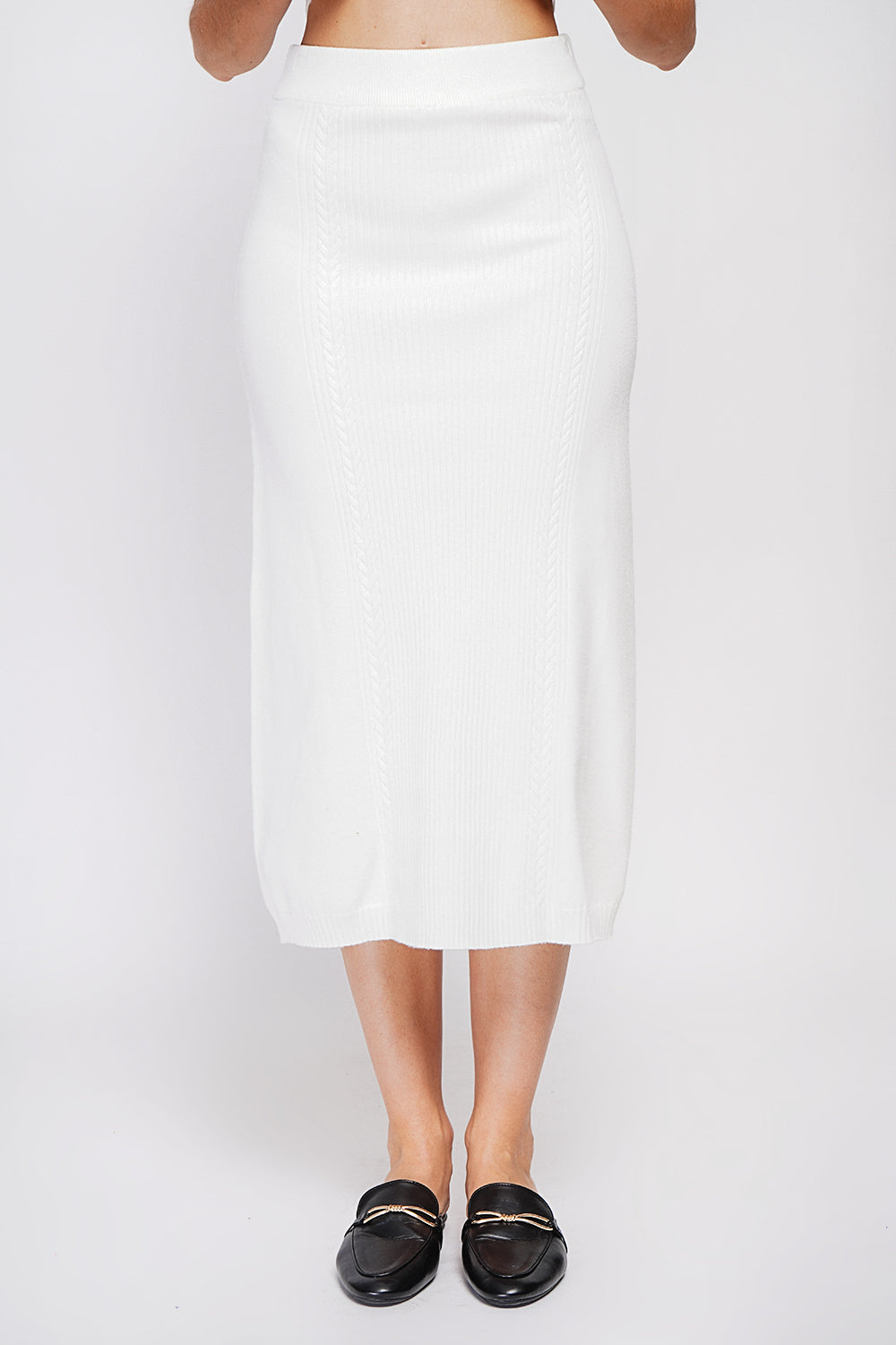 Gonna lunga attorcigliata Naturale