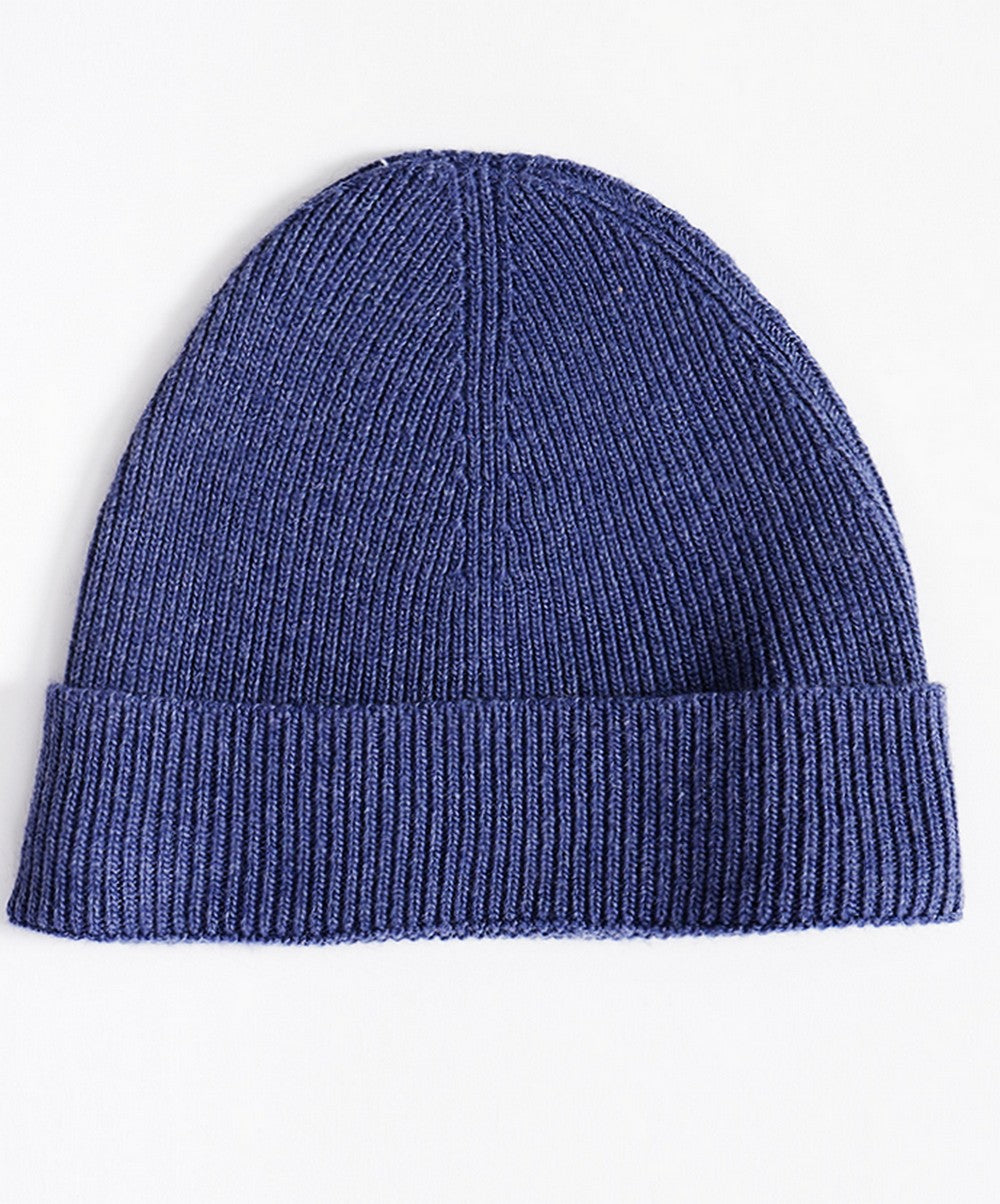 Berretto misto a coste larghe - Jeans Blue