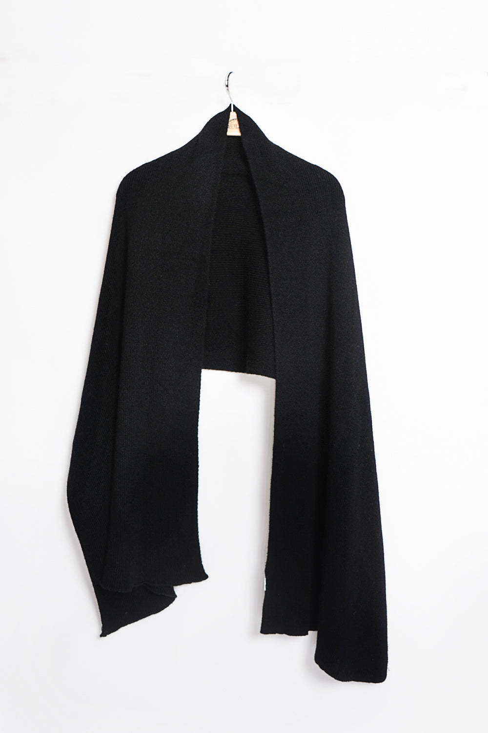 Sciarpa unisex a coste - Nero