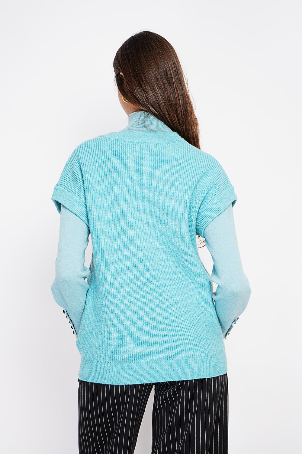 Tunica senza maniche con scollo a V - Turchese