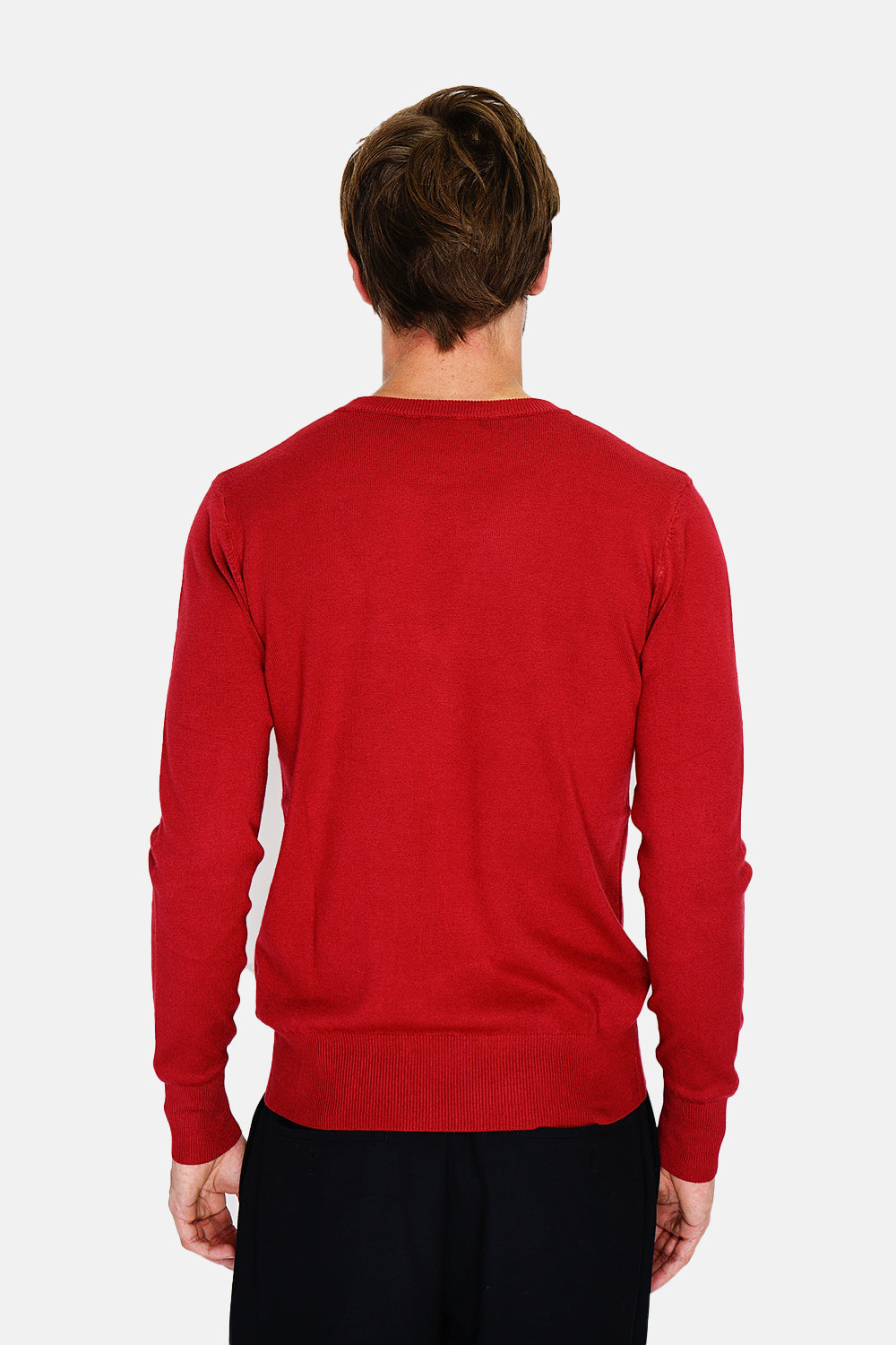 Maglione classico girocollo con maniche lunghe, lavorato a maglia con filato a 3 capi - Ermete