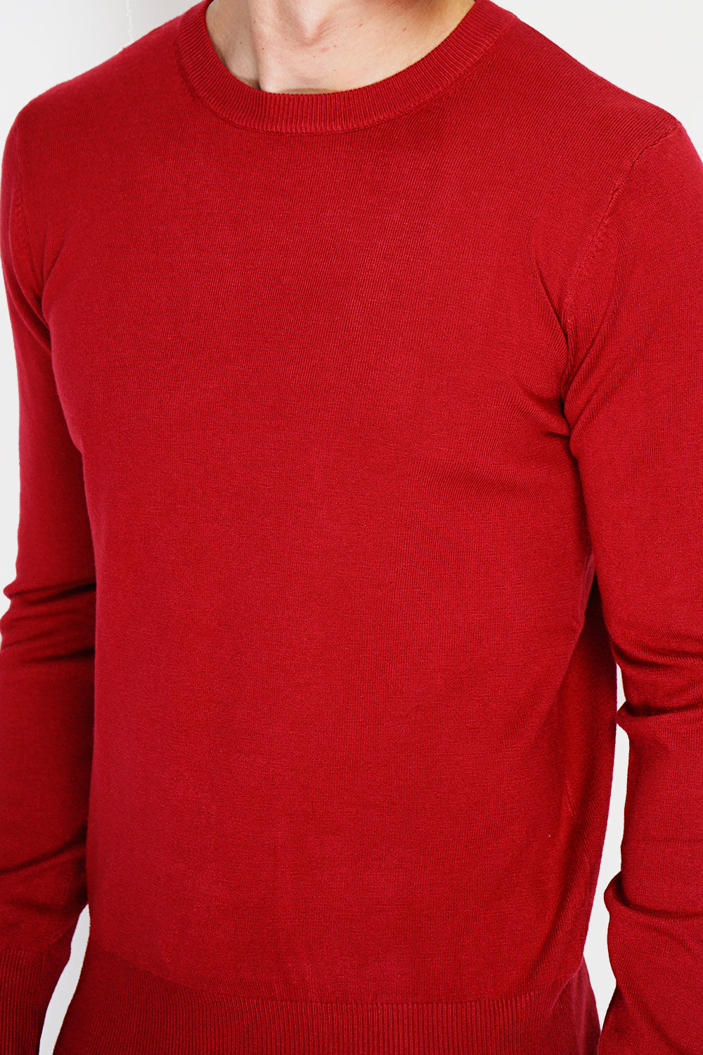 Maglione classico girocollo con maniche lunghe, lavorato a maglia con filato a 3 capi - Ermete