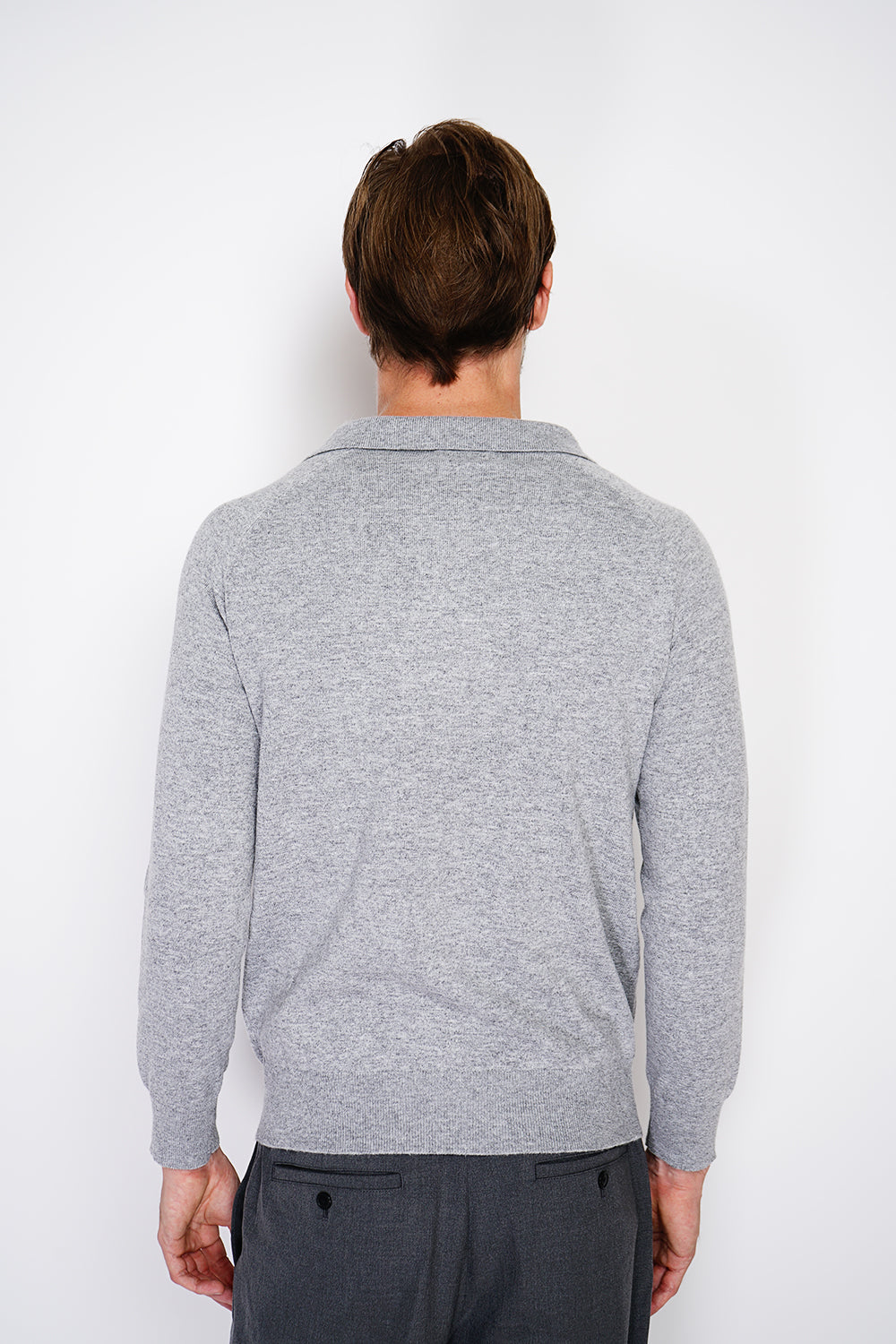 Maglione classico a collo alto con maniche lunghe, maglia a 2 fili Flanella