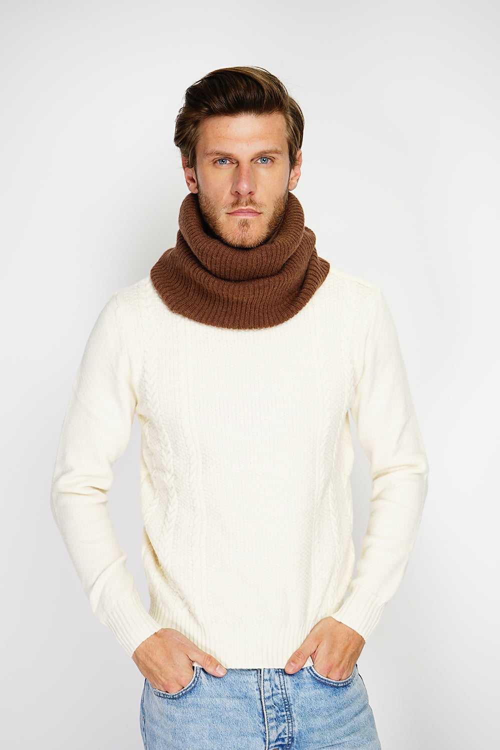 Scaldacollo in jersey - Caffè