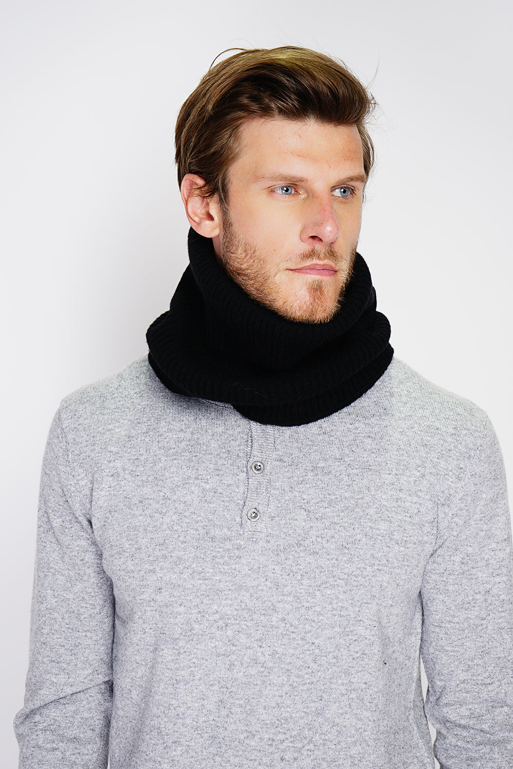 Scaldacollo in jersey - Nero