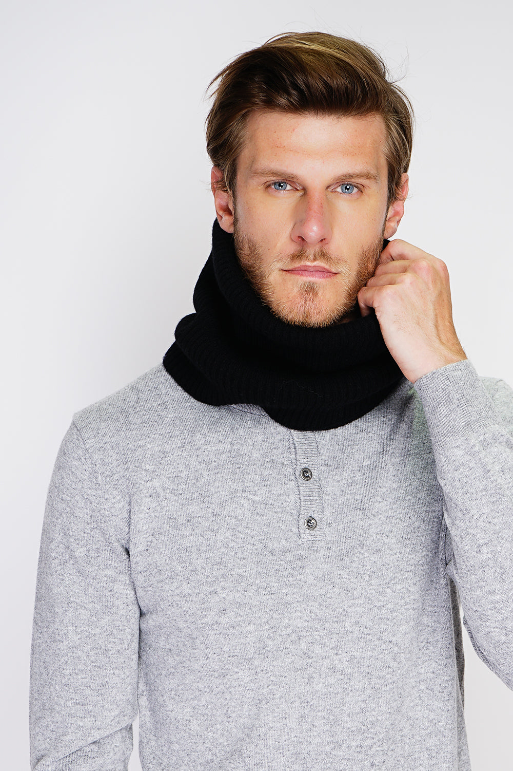 Scaldacollo in jersey - Nero