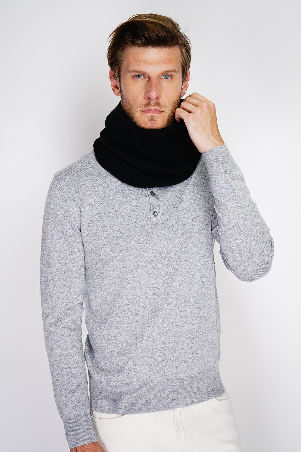 Scaldacollo in jersey - Nero