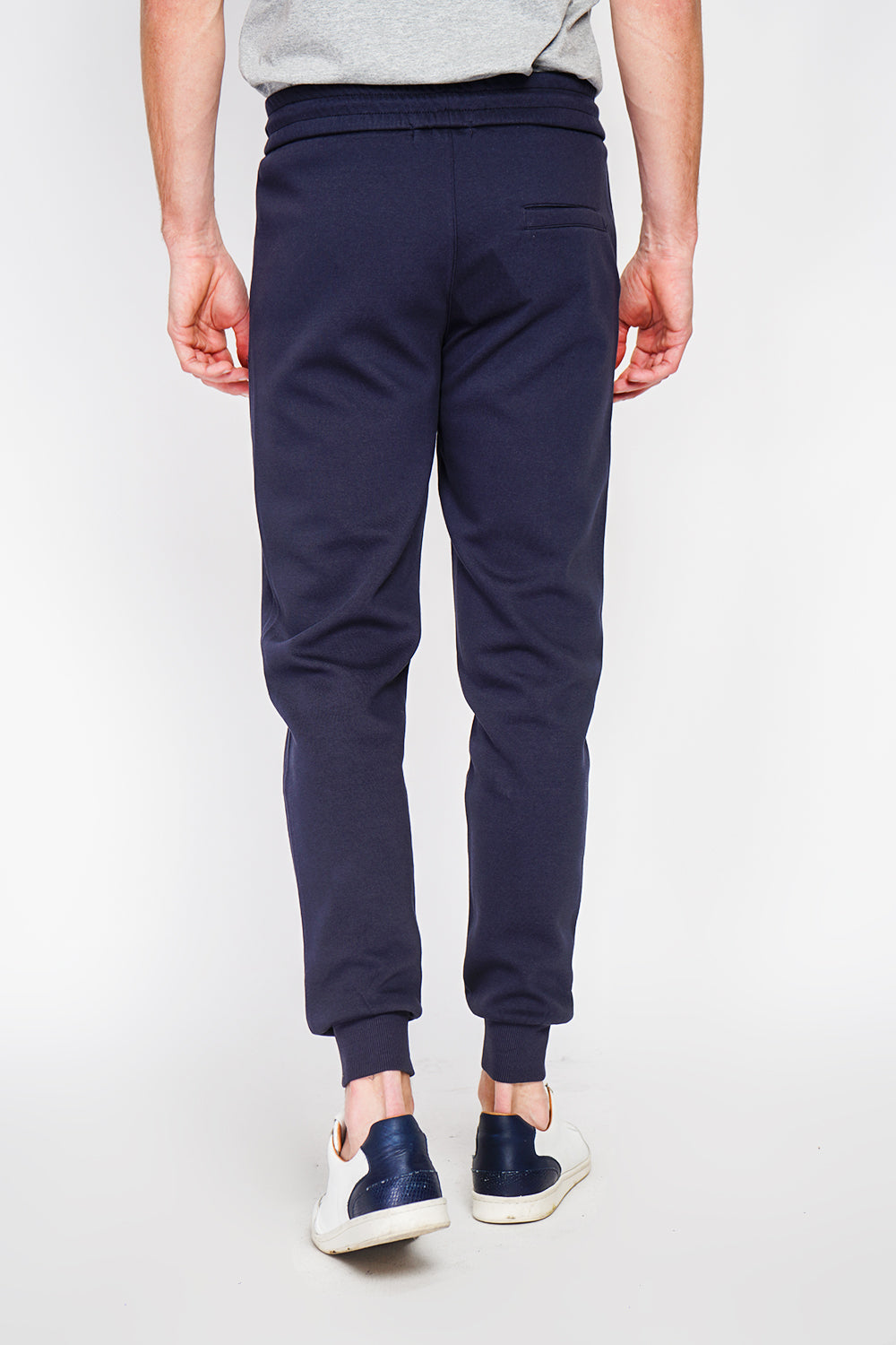 Pantaloni da jogging slim fit con coulisse e tasca piatta con cerniera Blu navy