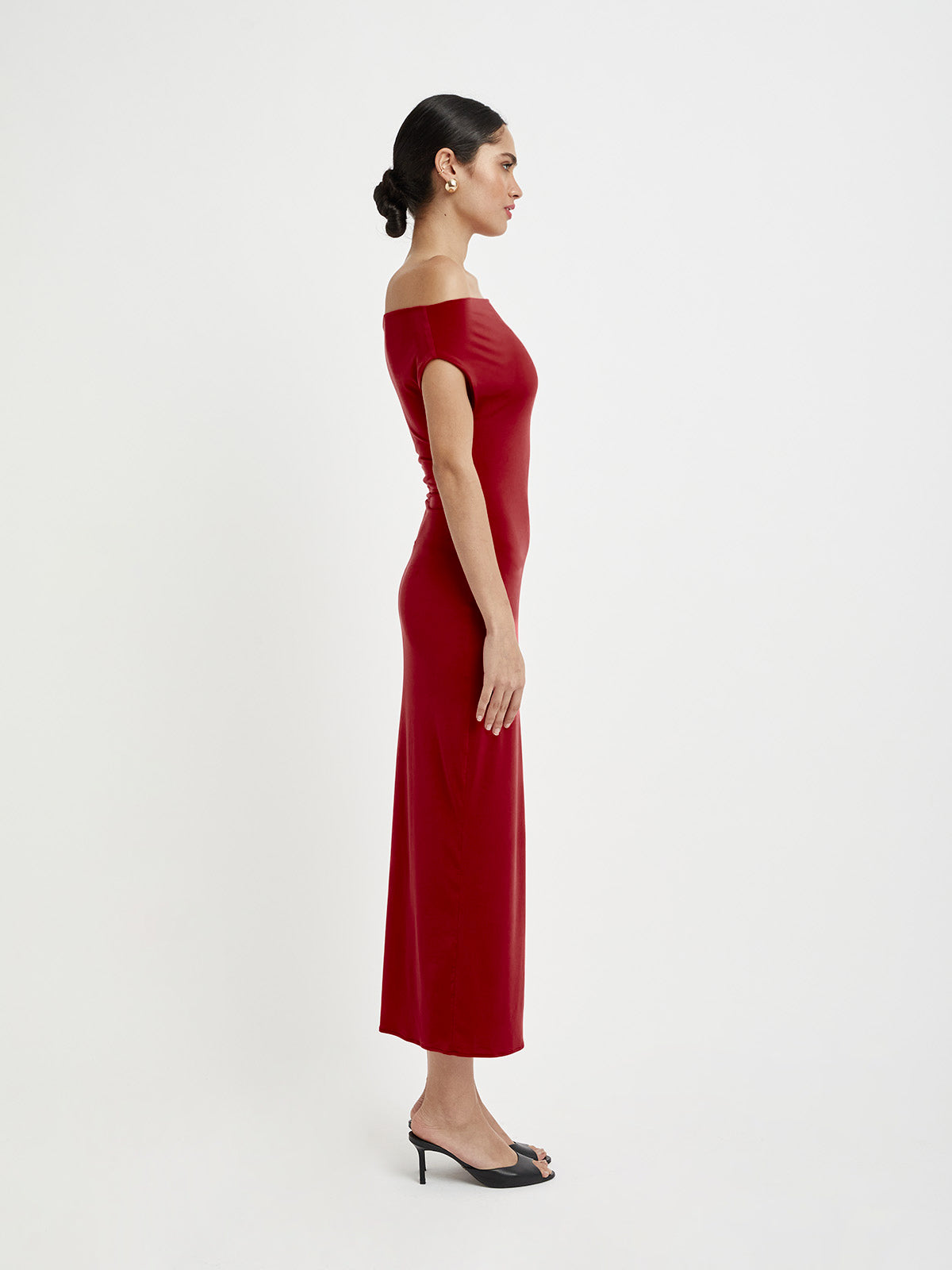 GINA DRESS BURGUNDY