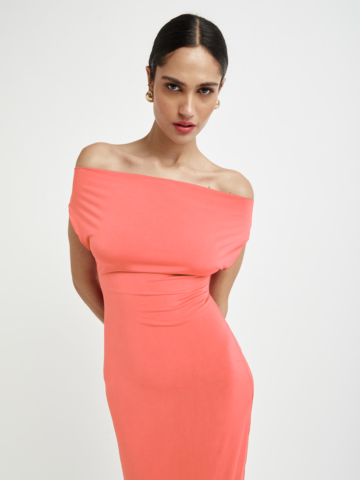 GINA DRESS  CORAL