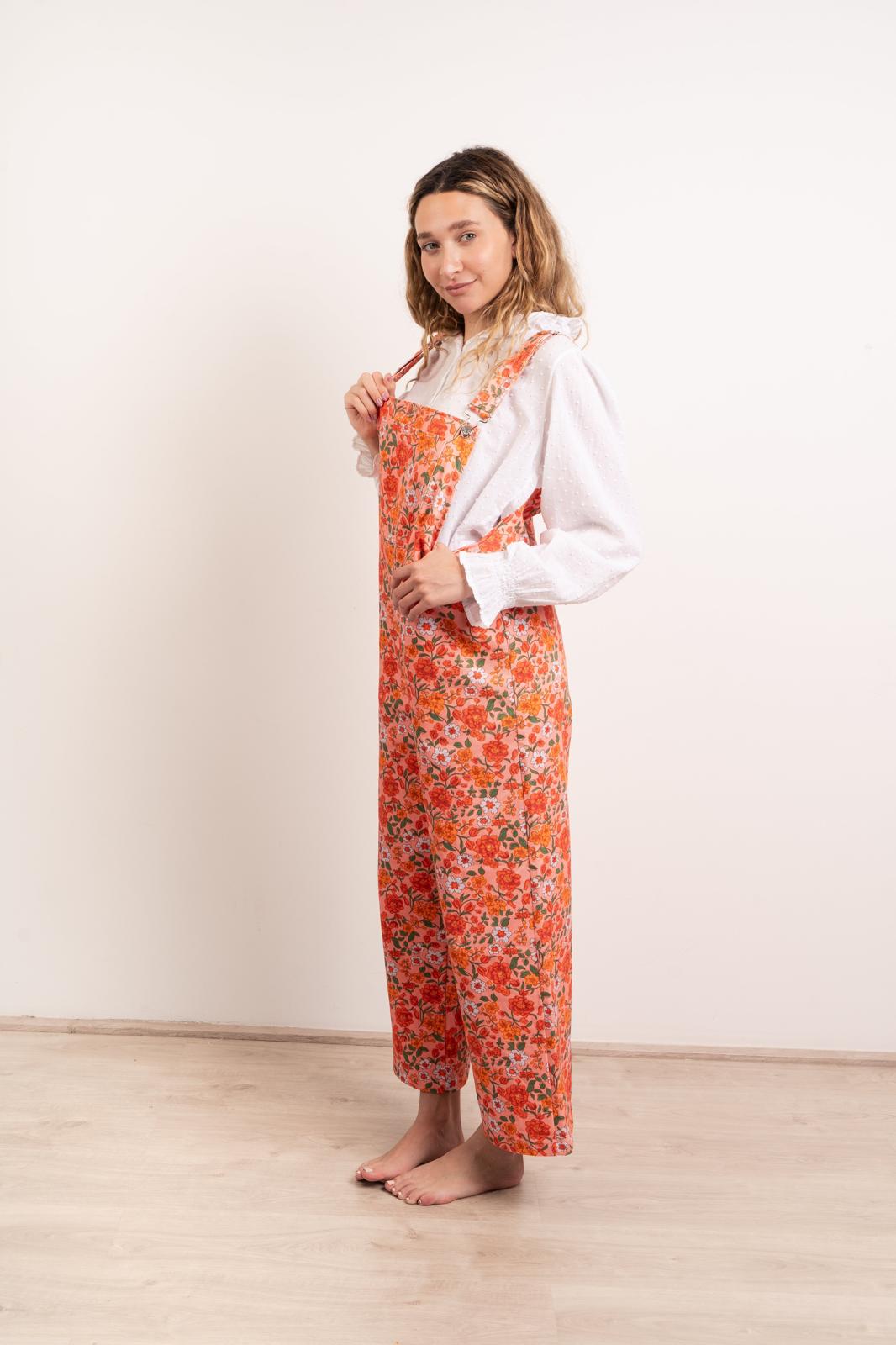 Peto Nina Flores Naranja
