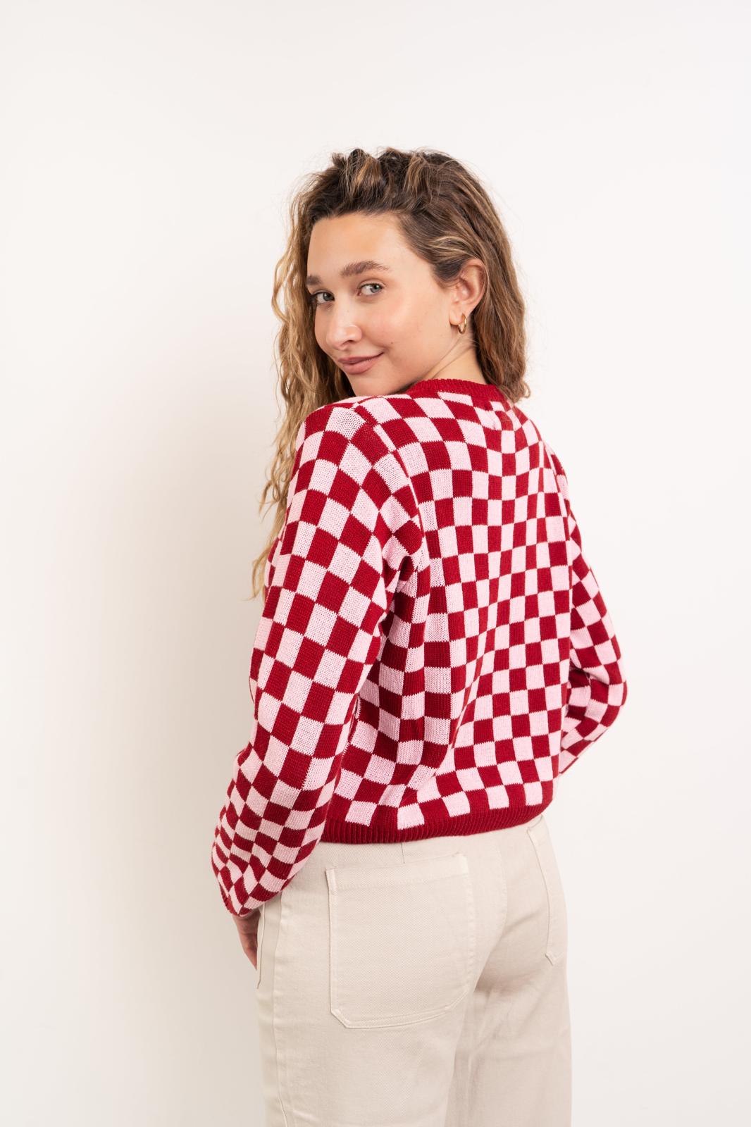 Cardigan in cotone rosa Martina