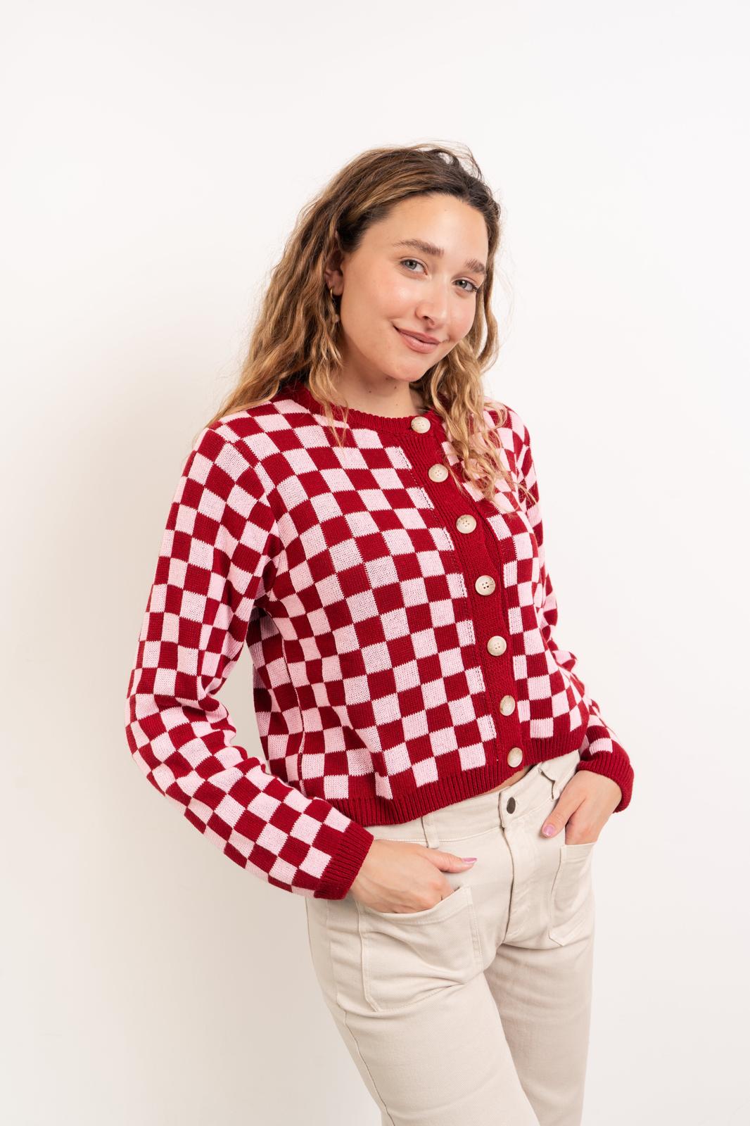 Cardigan in cotone rosa Martina