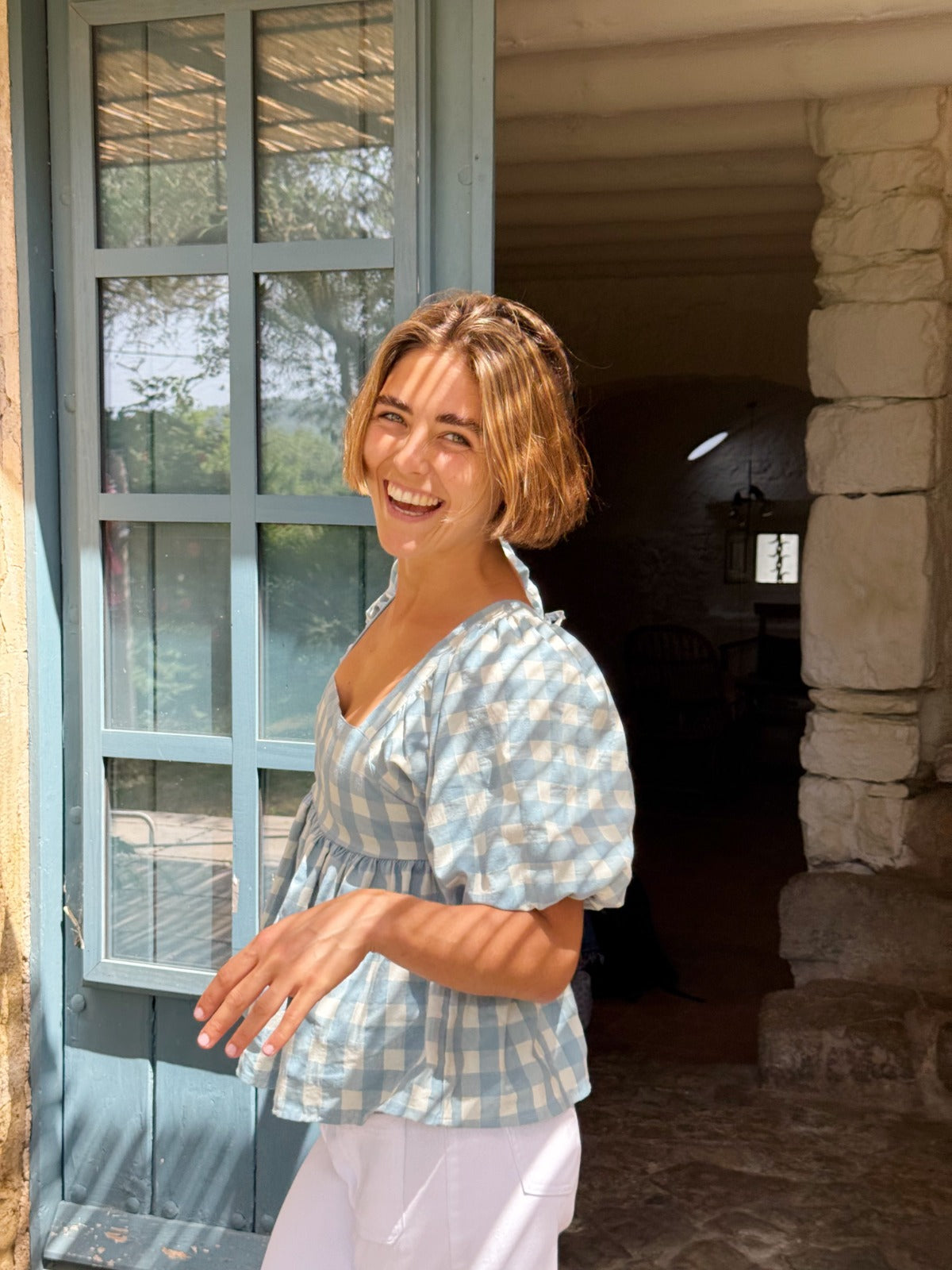 Camicetta blu Maca