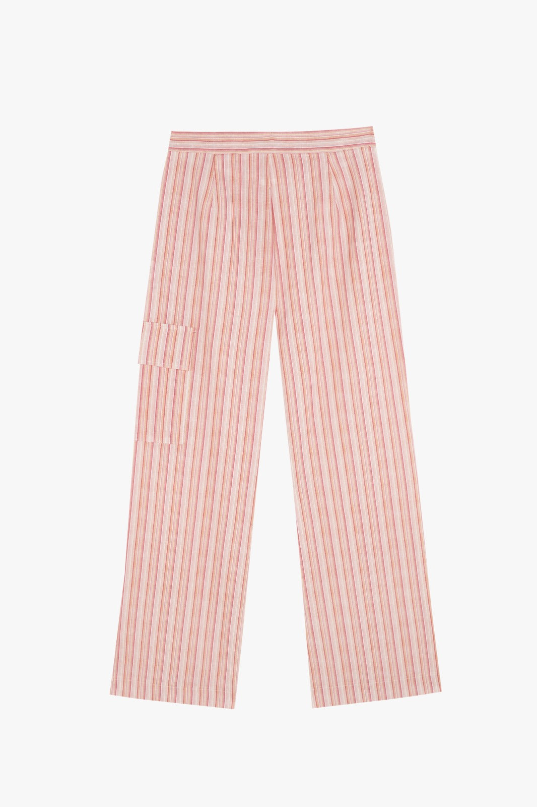 Pantaloni di lino rosa Thais